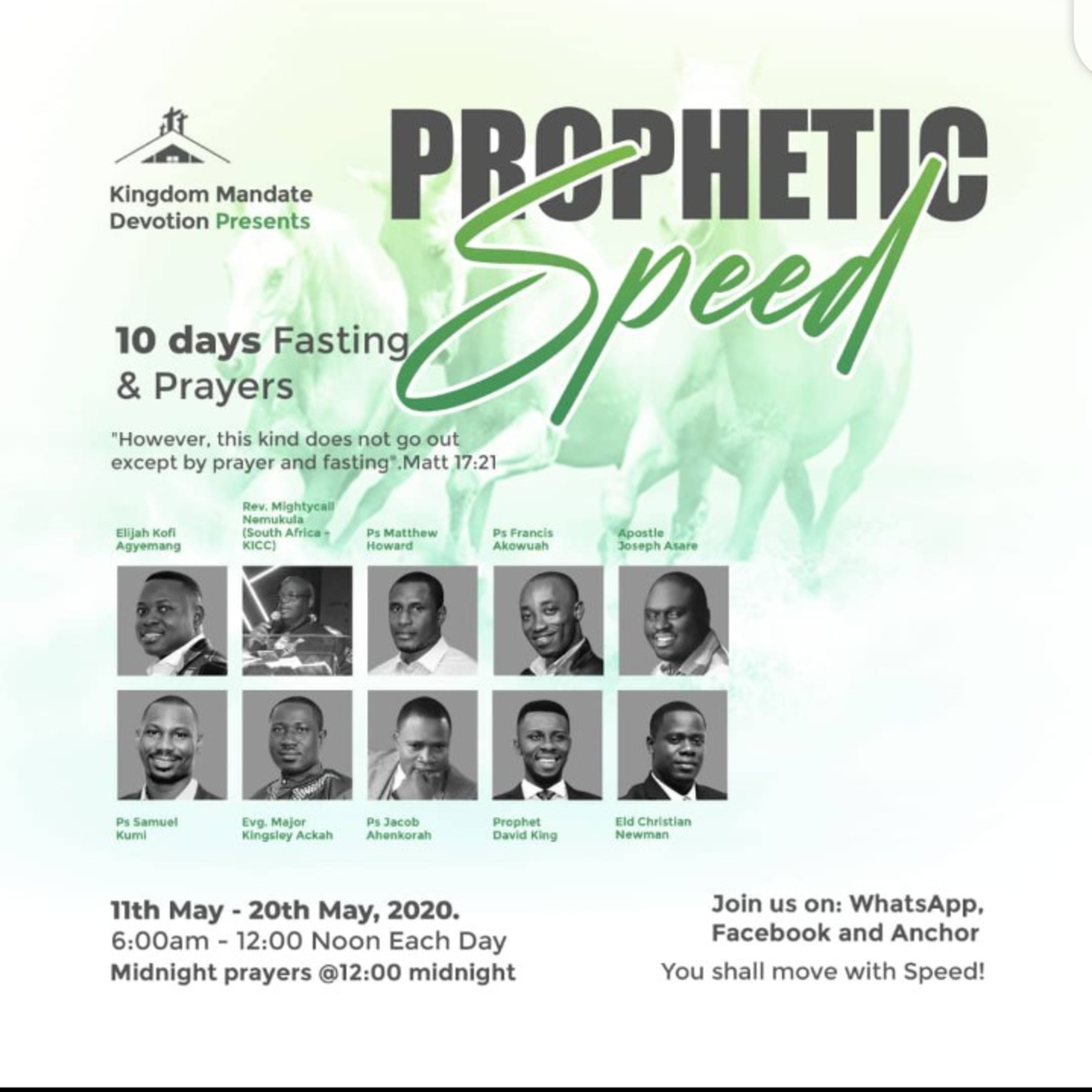 PROPHETIC SPEED
DAY 1
Sermon Title: THE SURE MERCIES OF DAVID

By Eld. Christian Newman episode artwork