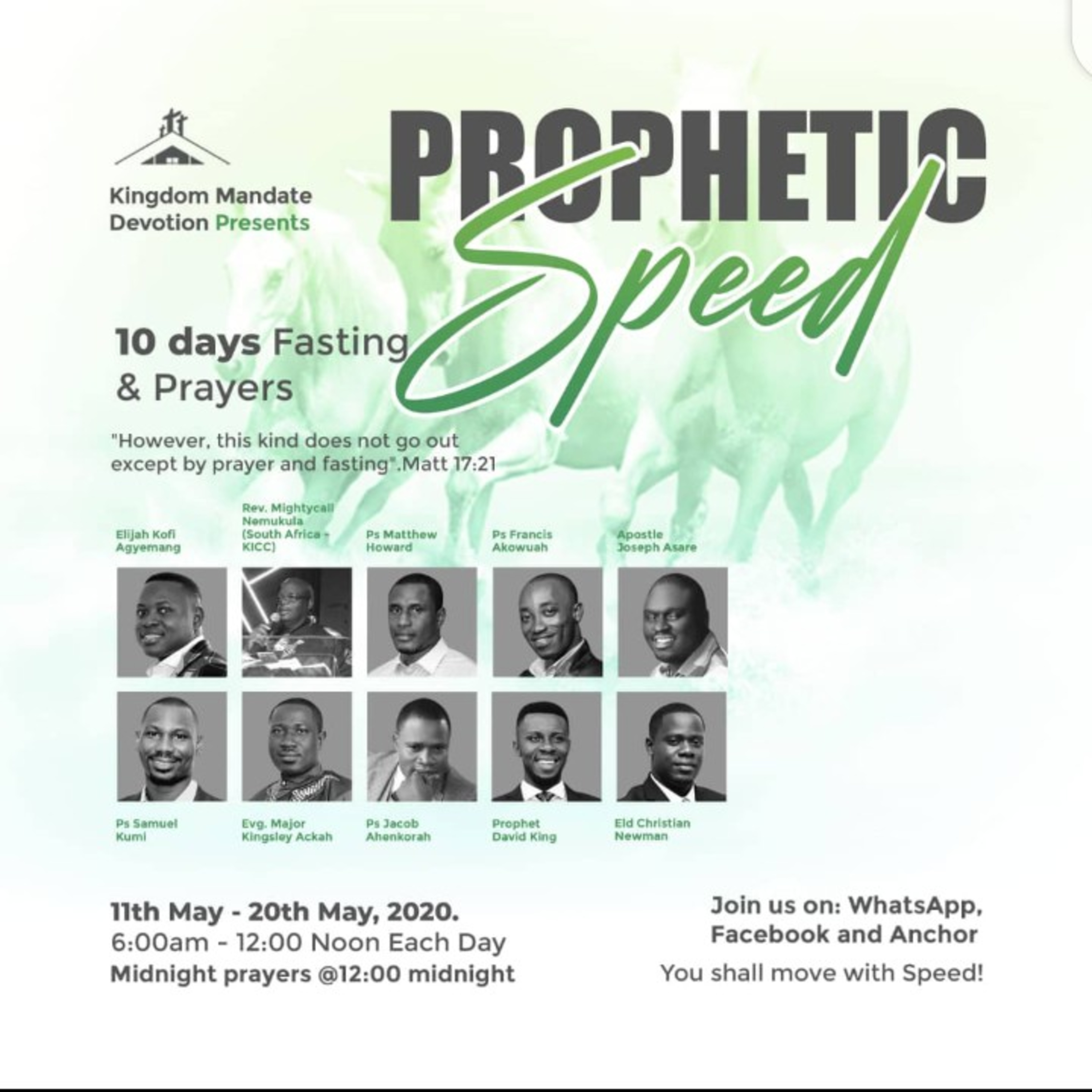 PROPHETIC SPEED
DAY 2
Sermon Title: The MANIFESTATION OF GOD’s GLORY.

By Eld. Christian Newman episode artwork