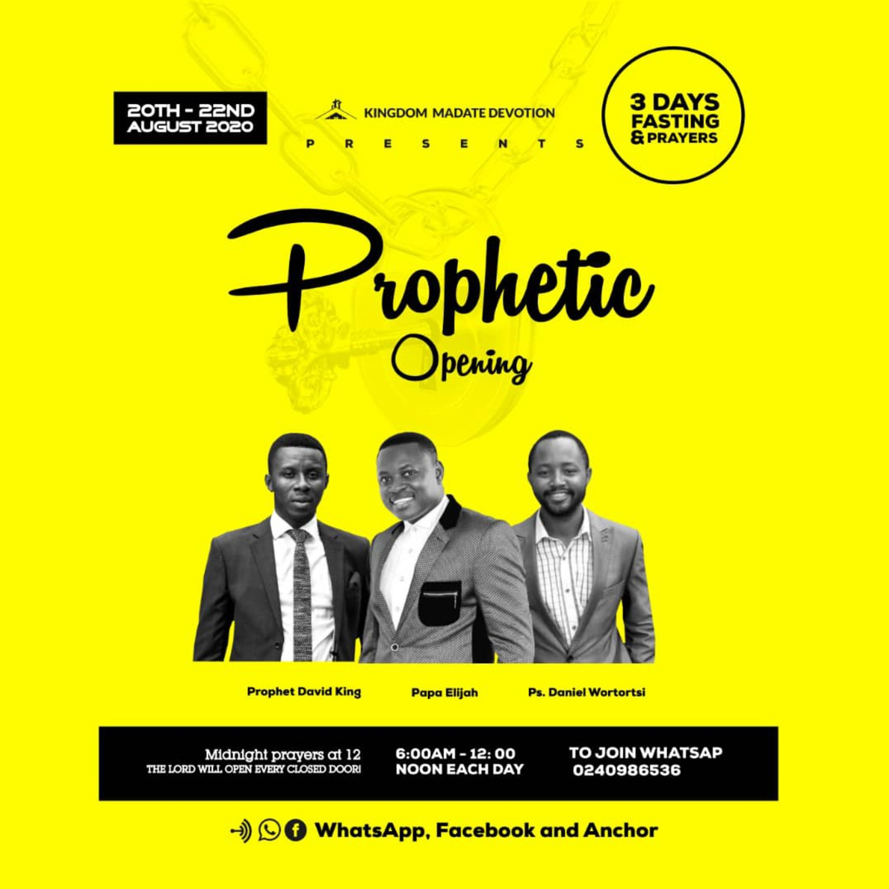 End of Fast Prophecies by Papa Elijah 