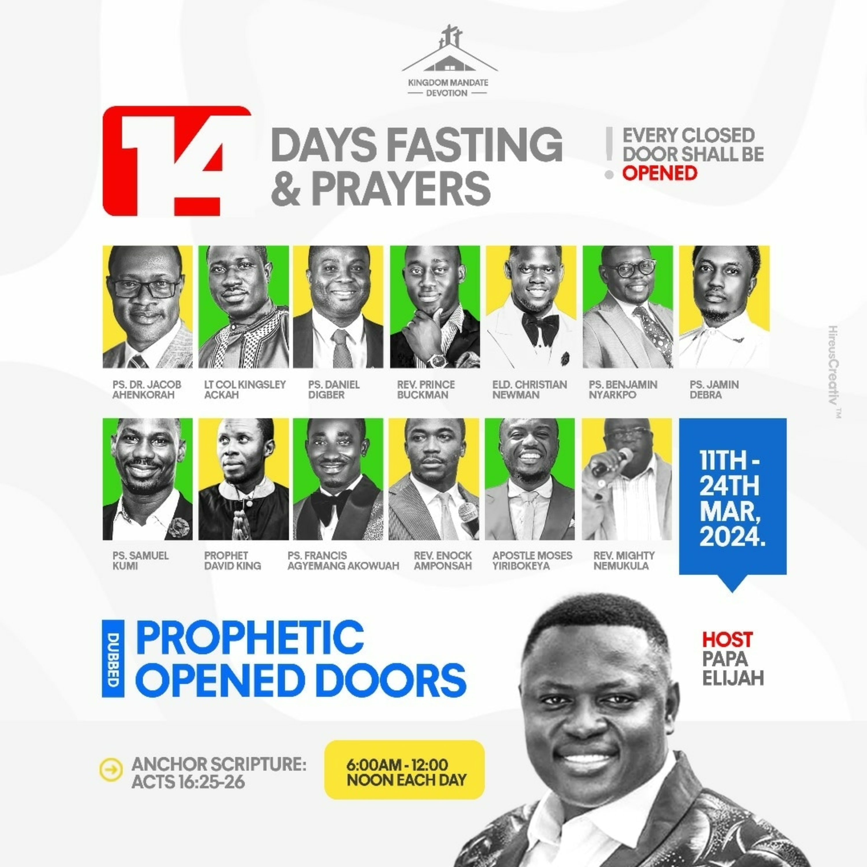 PROPHETIC OPENED DOORS - DAY 2
Sermon Title: WHO IS THERE 
By Rev. Prince Buckman