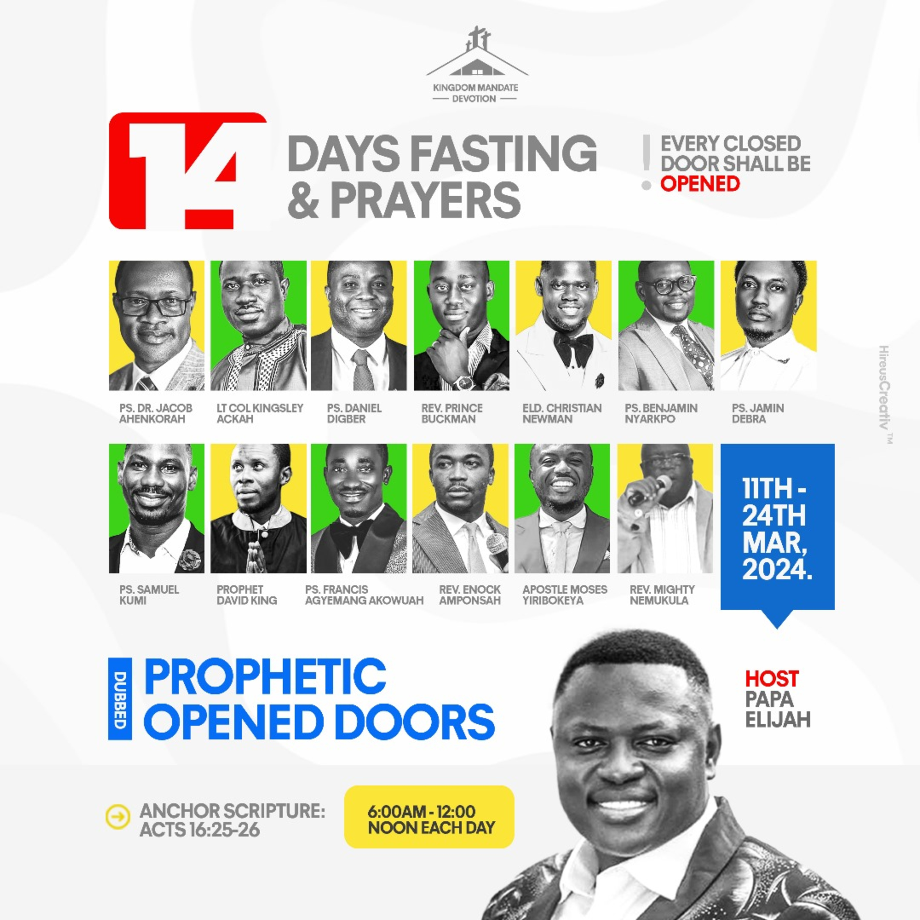 PROPHETIC OPENED DOORS
DAY 6
PS MOSES YIRIBOKEYA episode artwork