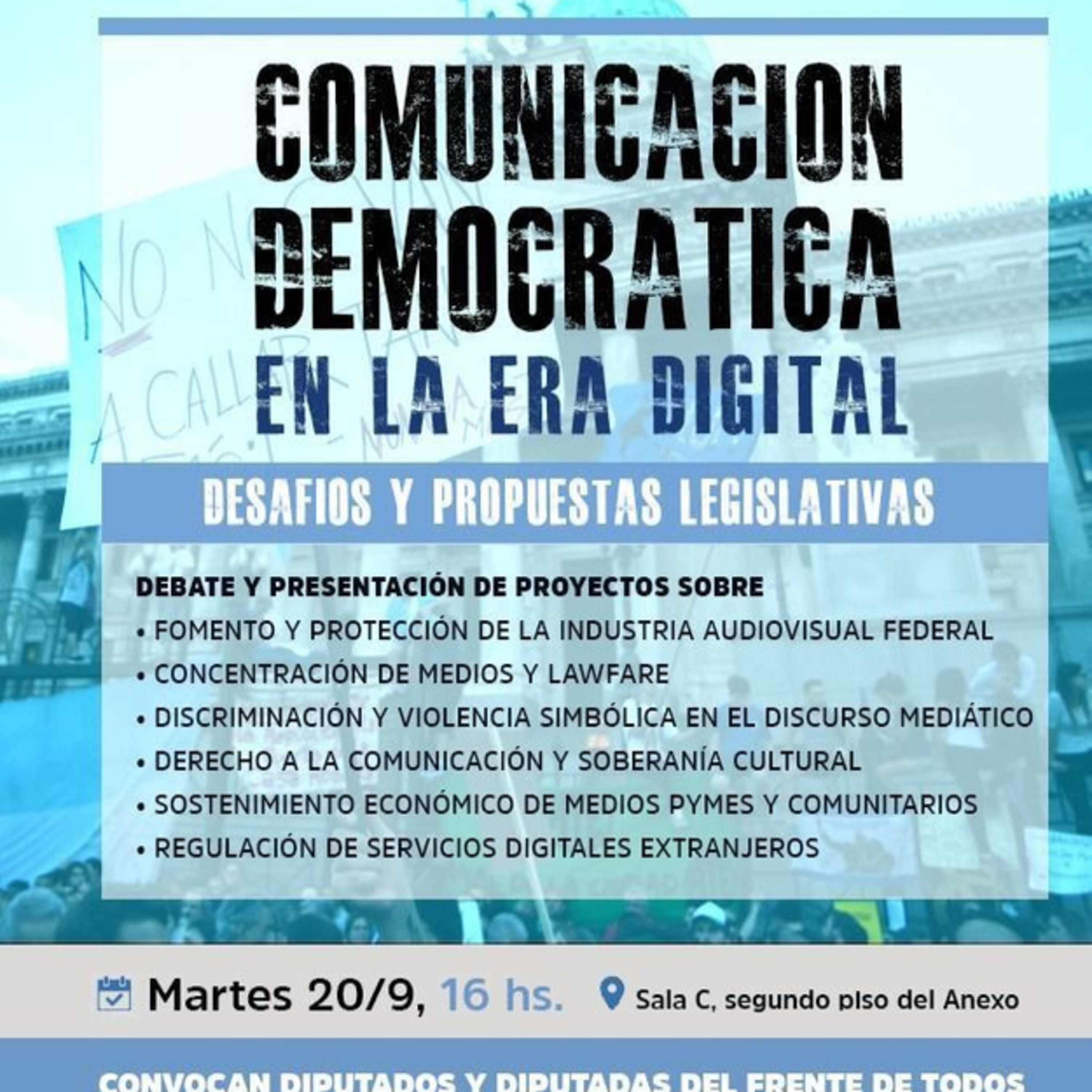 Los desafíos de la Comunicación democrática en la era digital. Presentación de proyectos de leyes y debate episode artwork