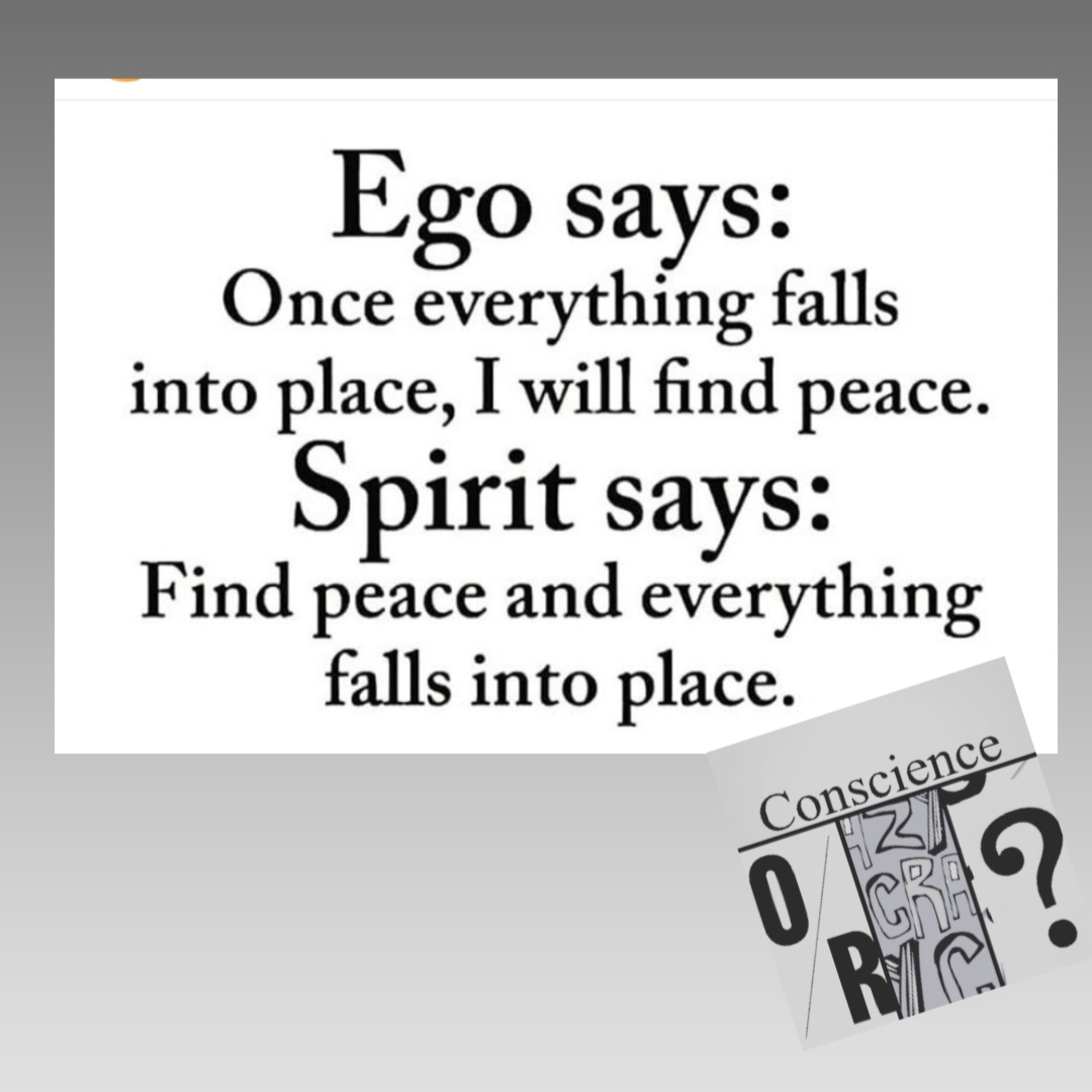 Conscience Or Crazy??