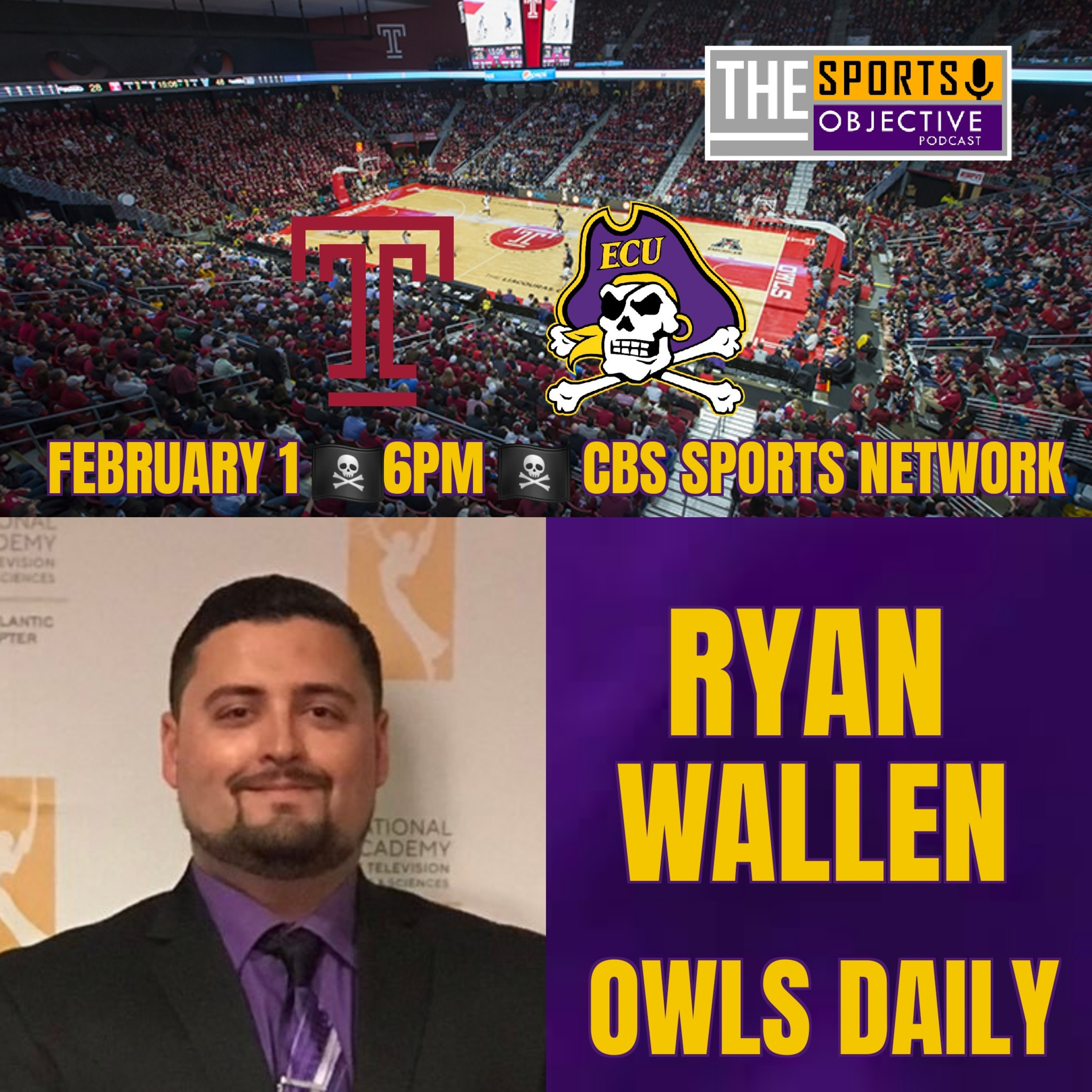 Ryan Wallen of Owls Daily on Temple-East Carolina  episode artwork