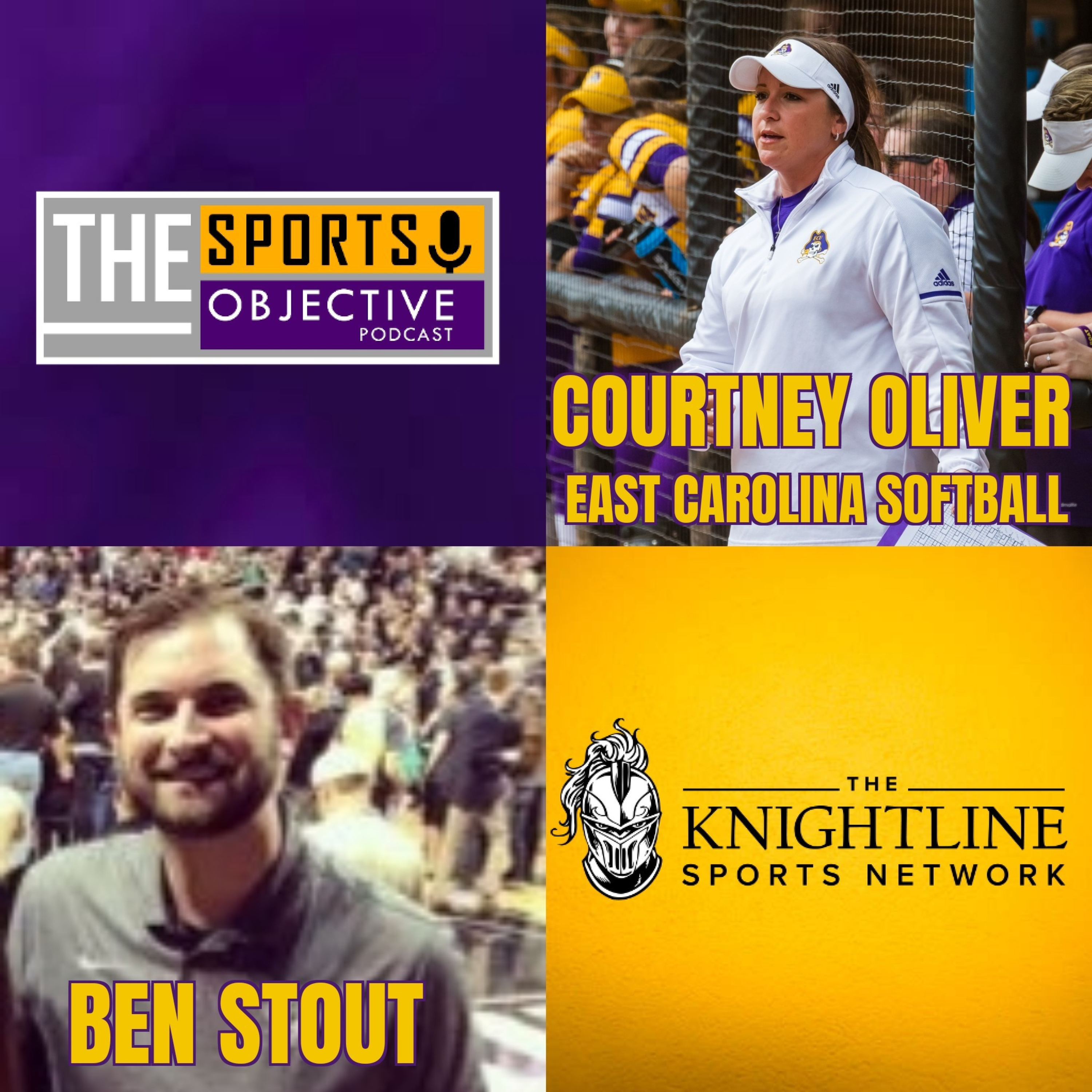 Ben Stout of The Knightline Sports Network & ECU Softball HC Courtney Oliver  episode artwork