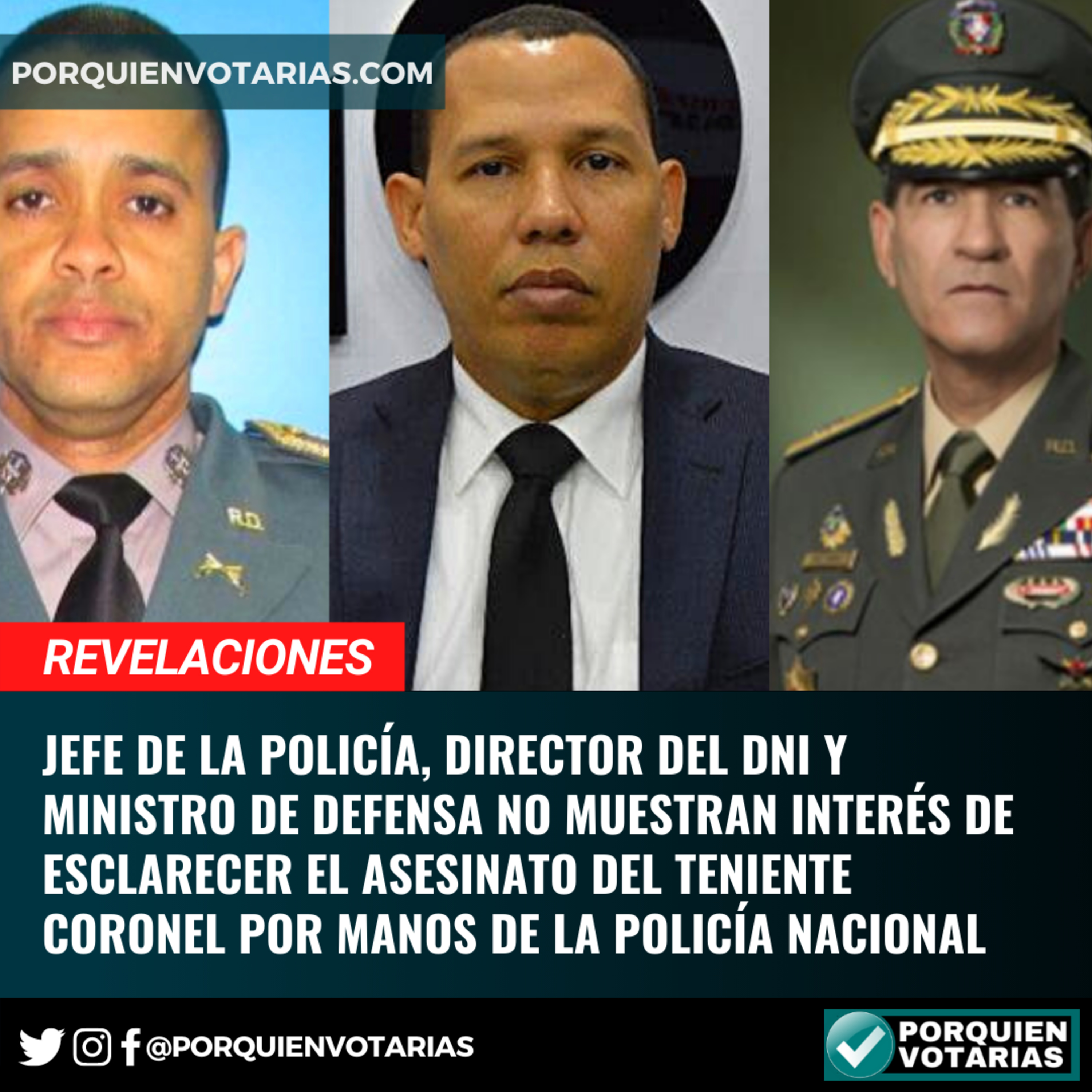 Jefe de la policía, Director del DNI y Ministro de defensa no muestran interés de esclarecer el asesinato del Teniente Coronel por manos de la Policía Nacional  episode artwork