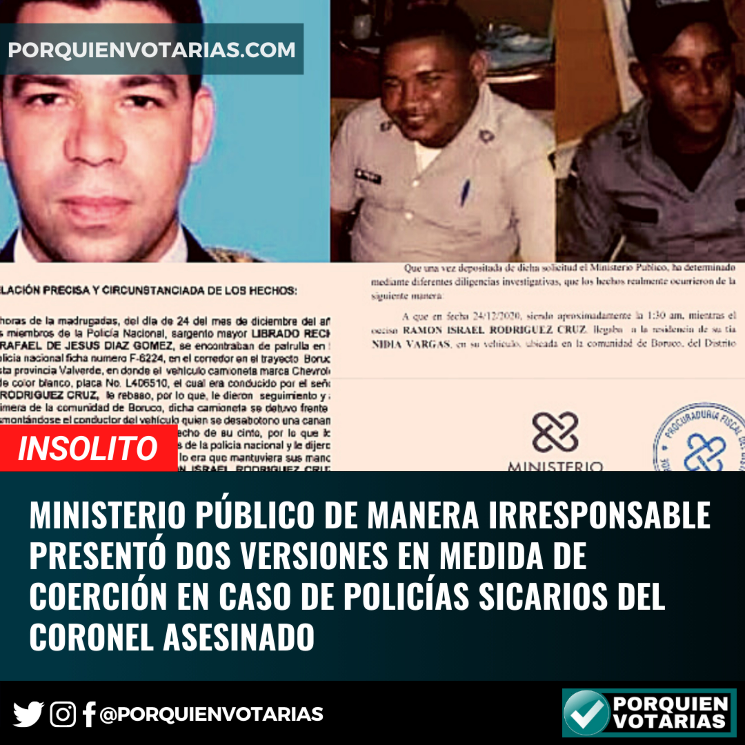 Ministerio Público de manera irresponsable presentó dos versiones en medida de coerción en caso de Policías sicarios del Coronel asesinado  episode artwork