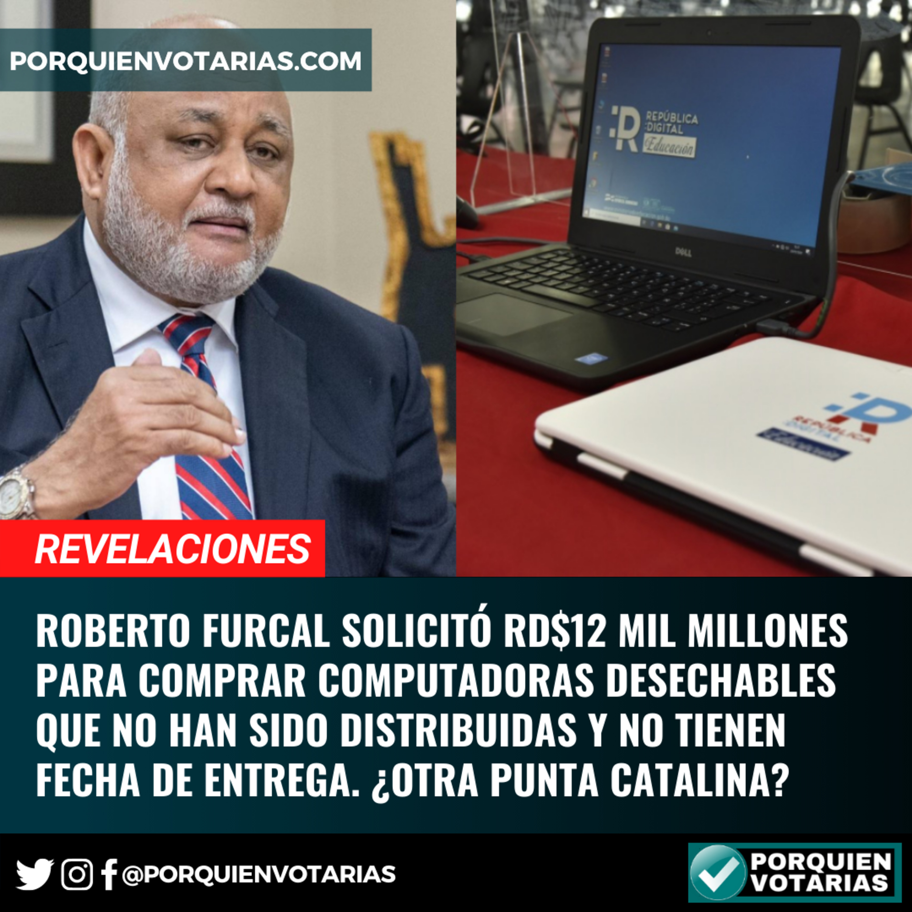 Roberto Furcal solicitó RD$12 mil millones para comprar computadoras desechables que no han sido distribuidas y no tienen fecha de entrega. ¿Otra Punta Catalina? episode artwork