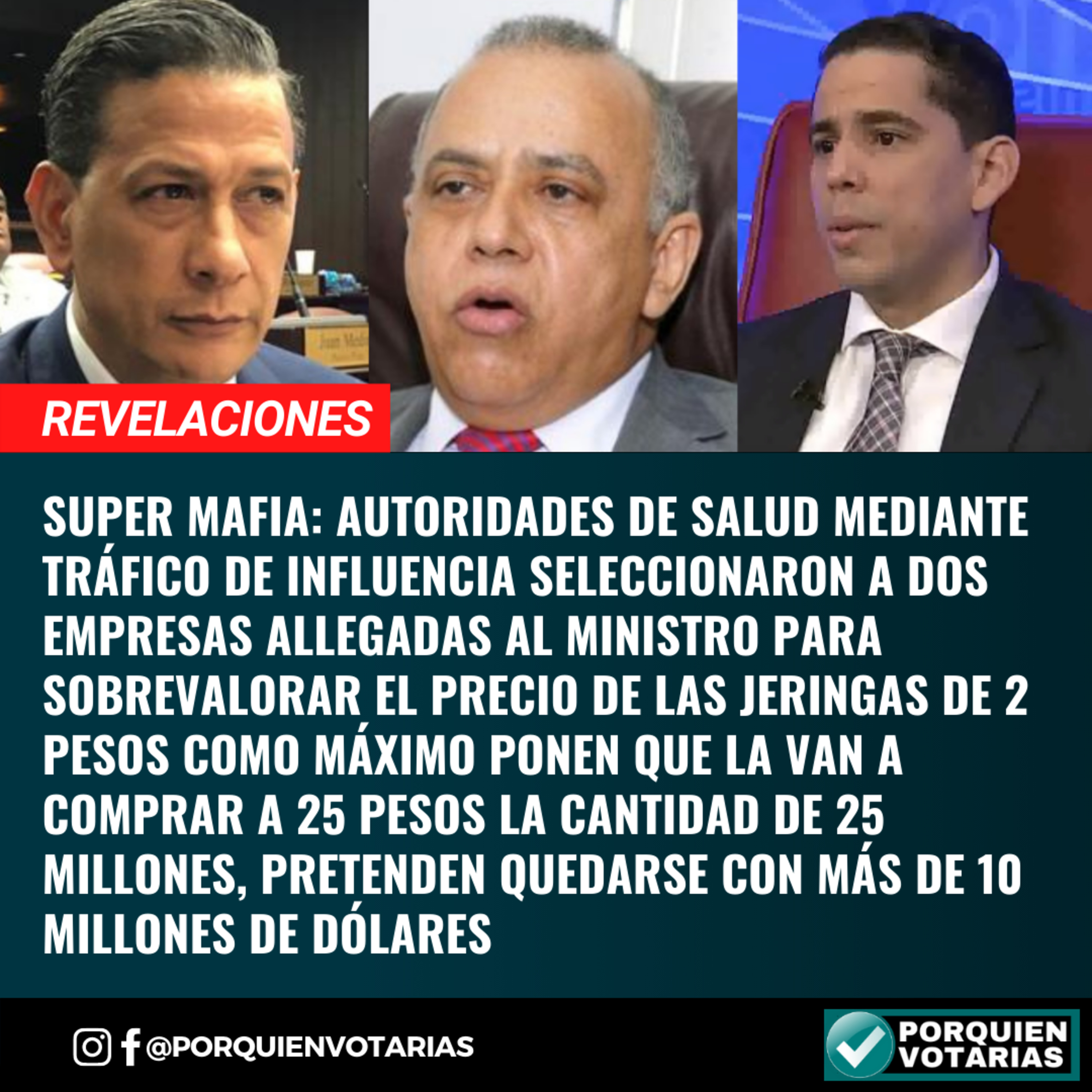 SUPER MAFIA: Autoridades de salud mediante tráfico de influencia seleccionaron a dos empresas allegadas al ministro para sobrevalorar el precio de las jeringas de 2 pesos como máximo ponen que la van  episode artwork