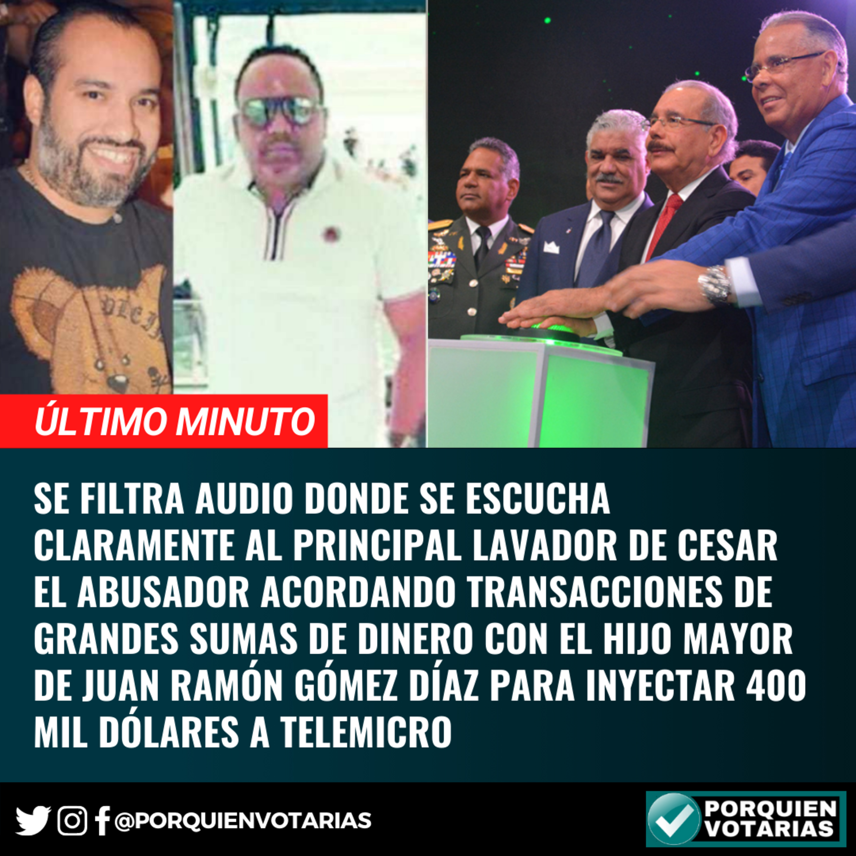 Se filtra audio donde se escucha claramente al principal lavador de Cesar el abusador acordando transacciones de grandes sumas de dinero con el hijo mayor de Juan Ramón Gómez Díaz para inyectar 400 mi episode artwork
