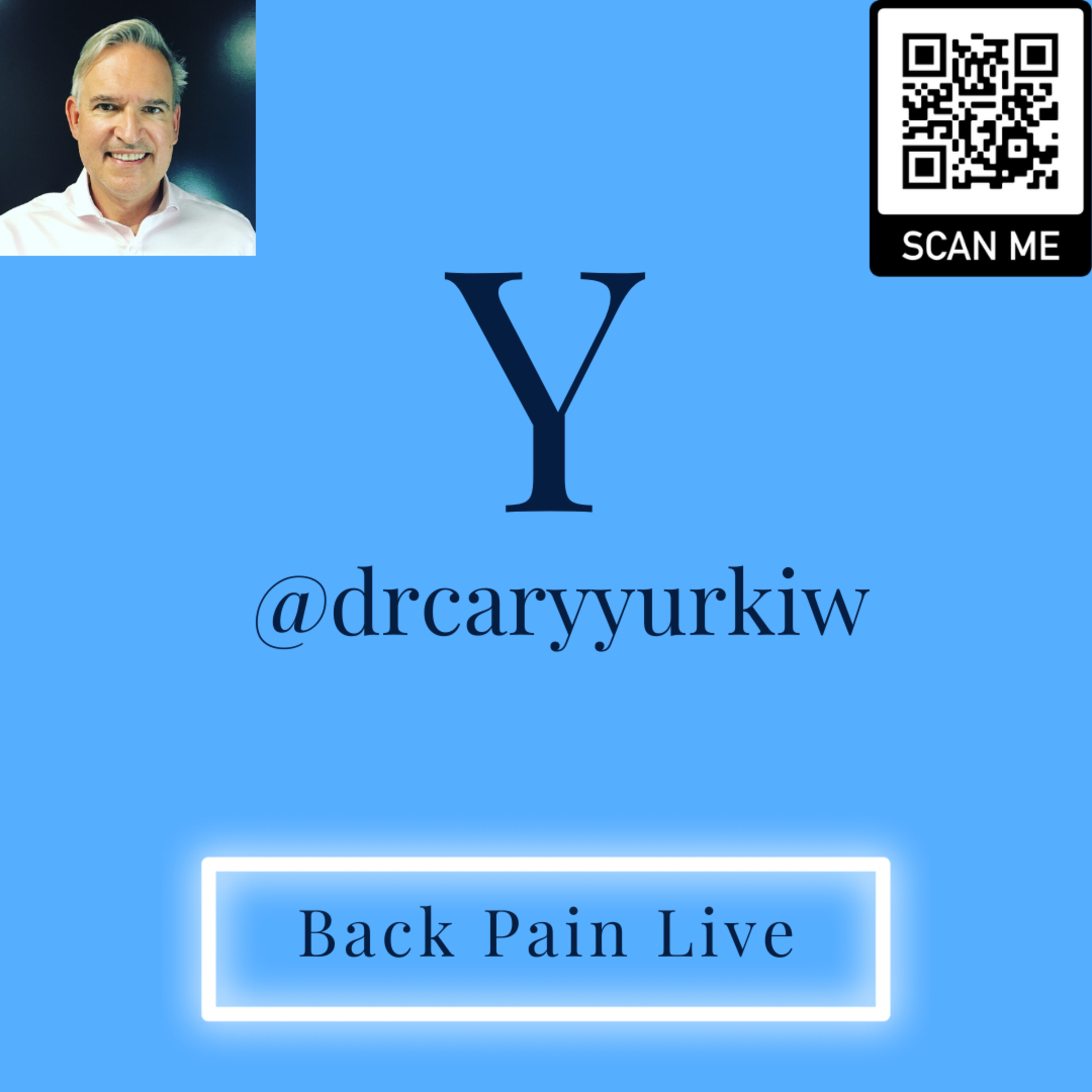 What causes back pain? Dr. Cary will be live to take your questions and read from his book called "Back Pain" on Amazon  episode artwork