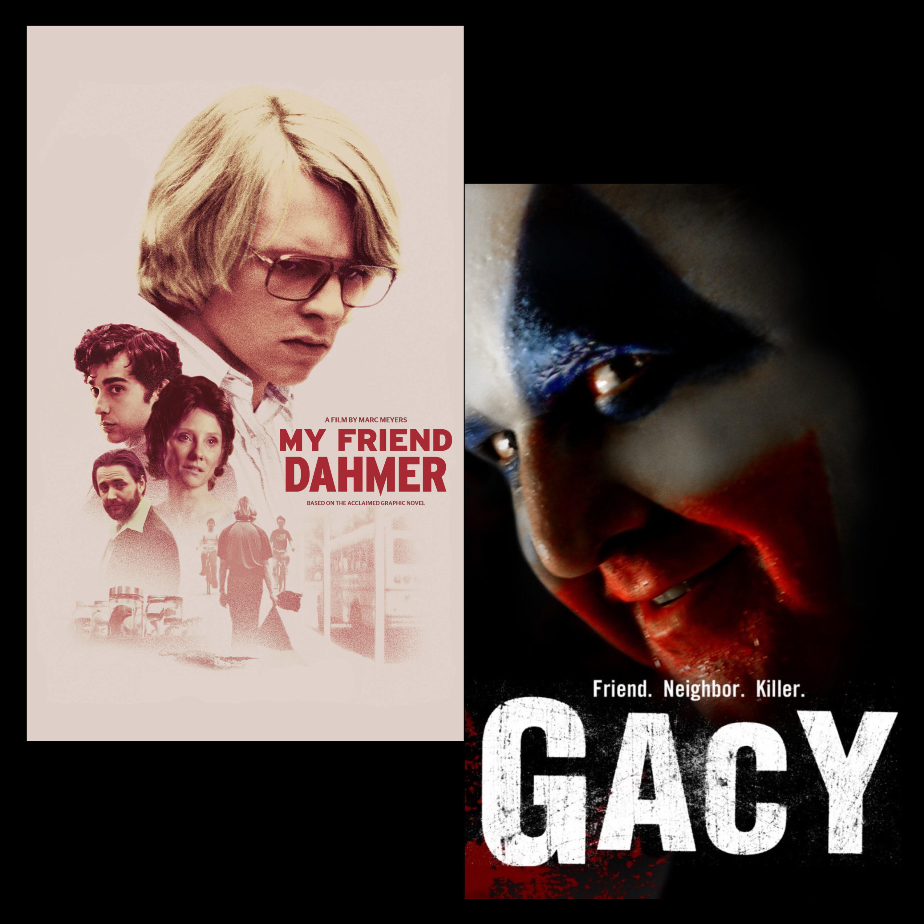 My Friend Dahmer (2017) & Gacy (2003) episode artwork
