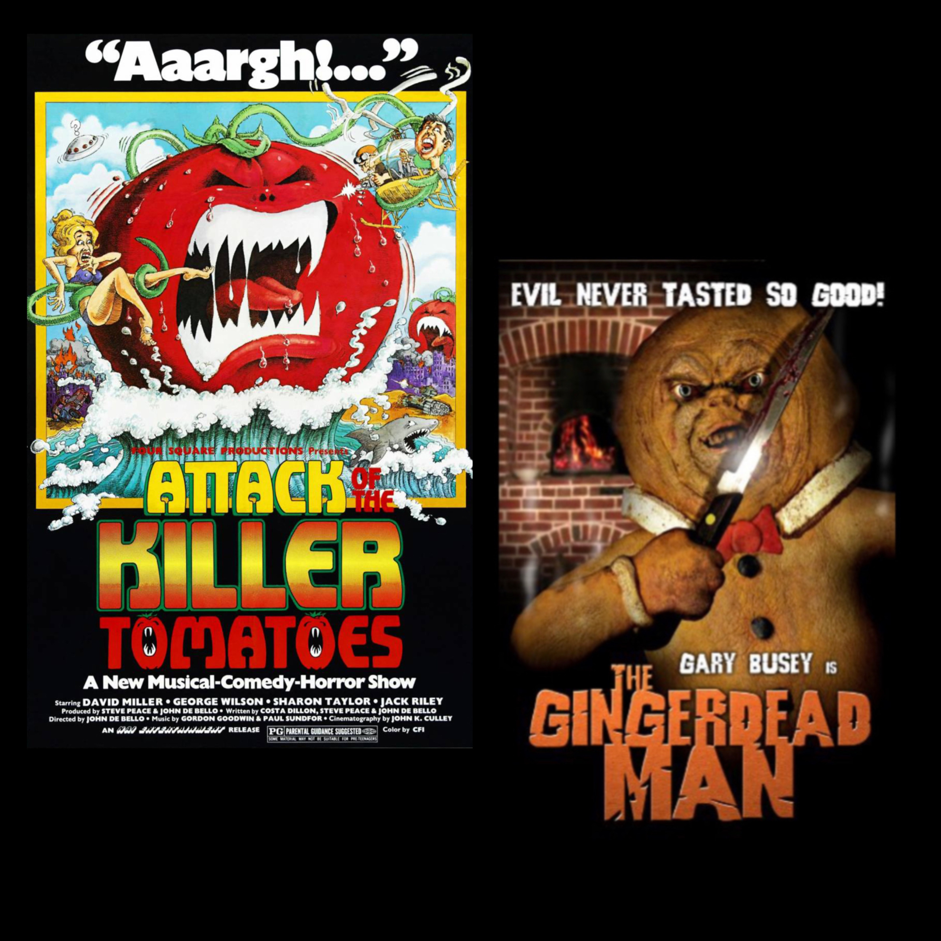 Attack of the Killer Tomatoes (1978) & The Gingerdead Man (2005) episode artwork