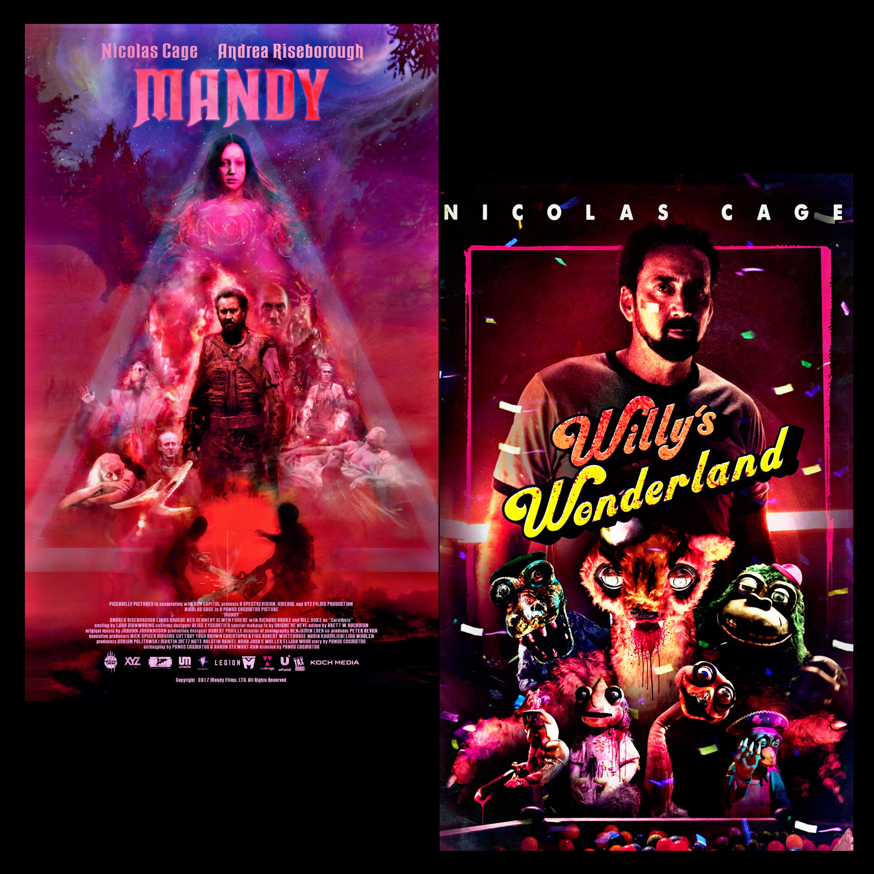 Mandy (2018) & Willy's Wonderland (2021)