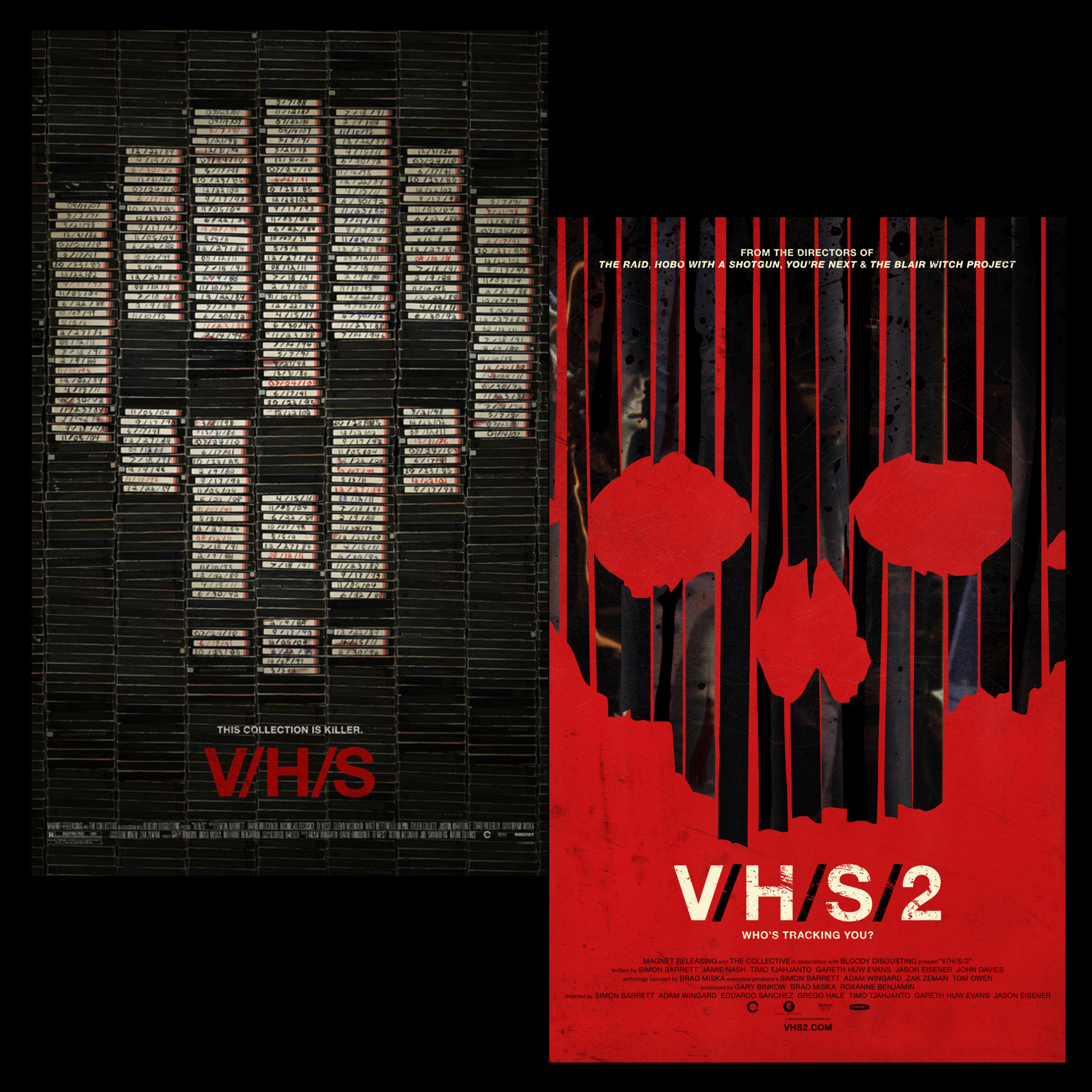 V/H/S (2012) & V/H/S/2 (2013) episode artwork