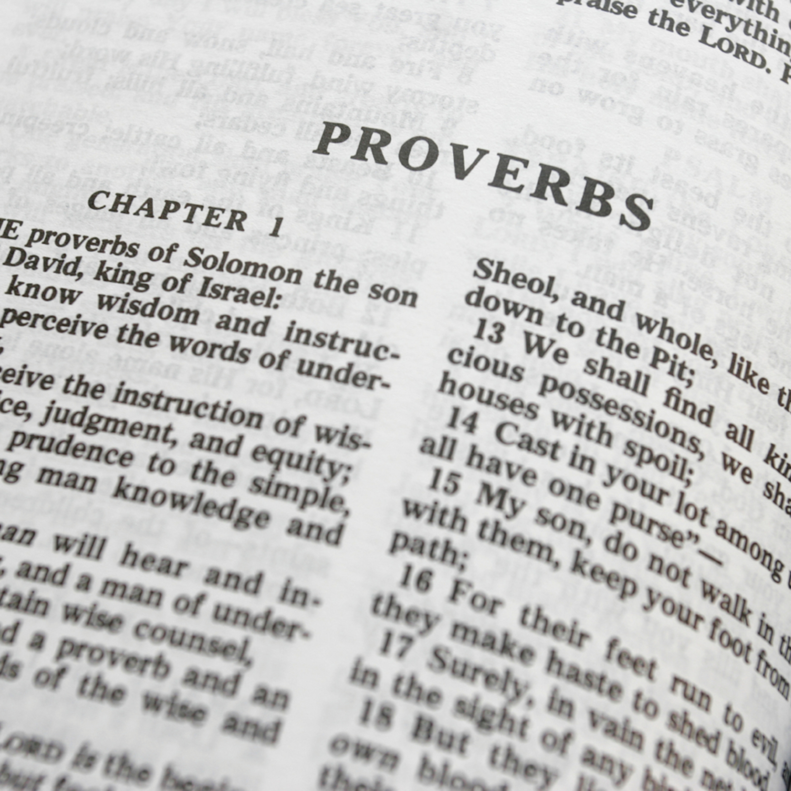 Fall Break: Proverbs 1:20-33