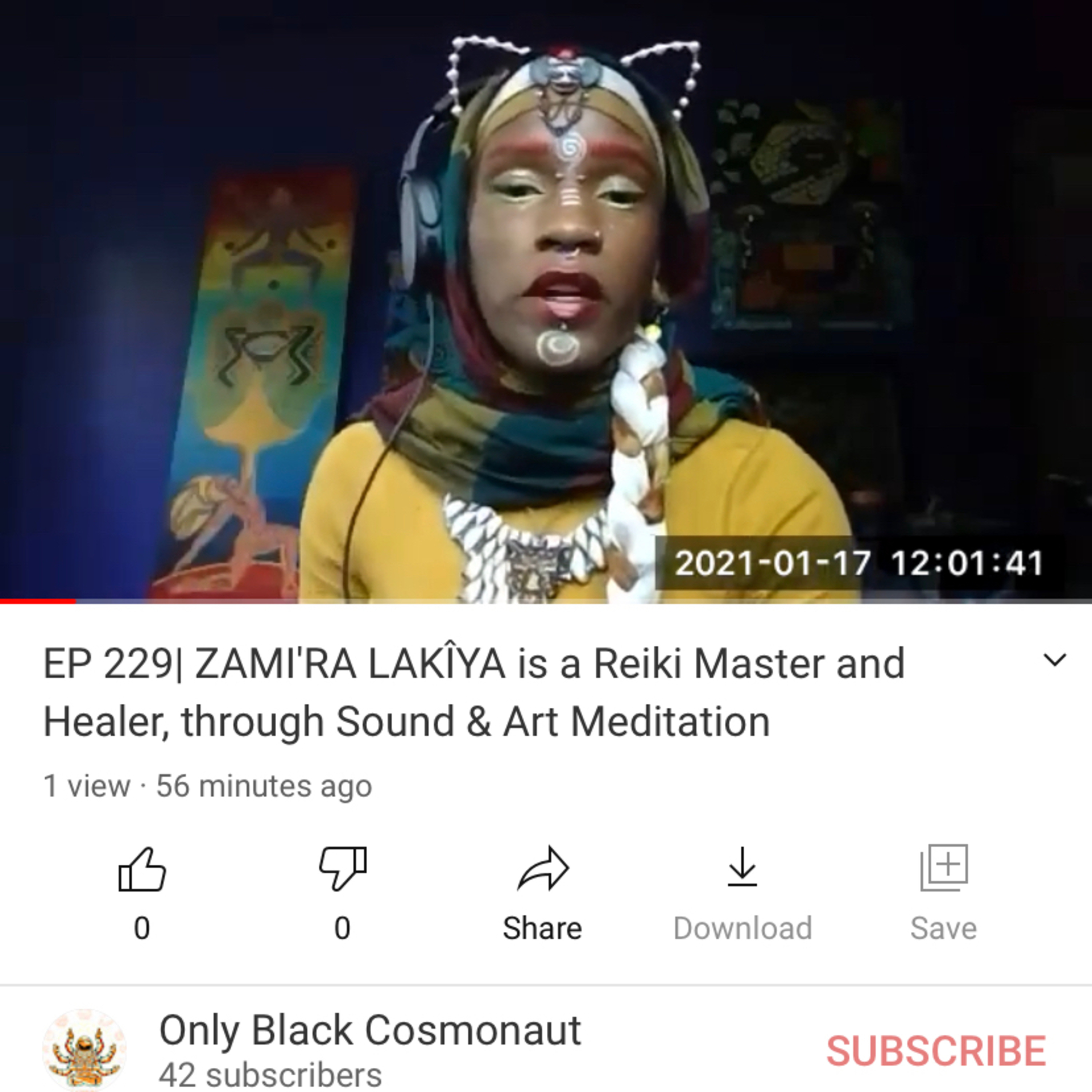 EP 229| ZAMI'RA LAKÎYA is a Reiki Master and Healer, though Sound & Art Meditation episode artwork