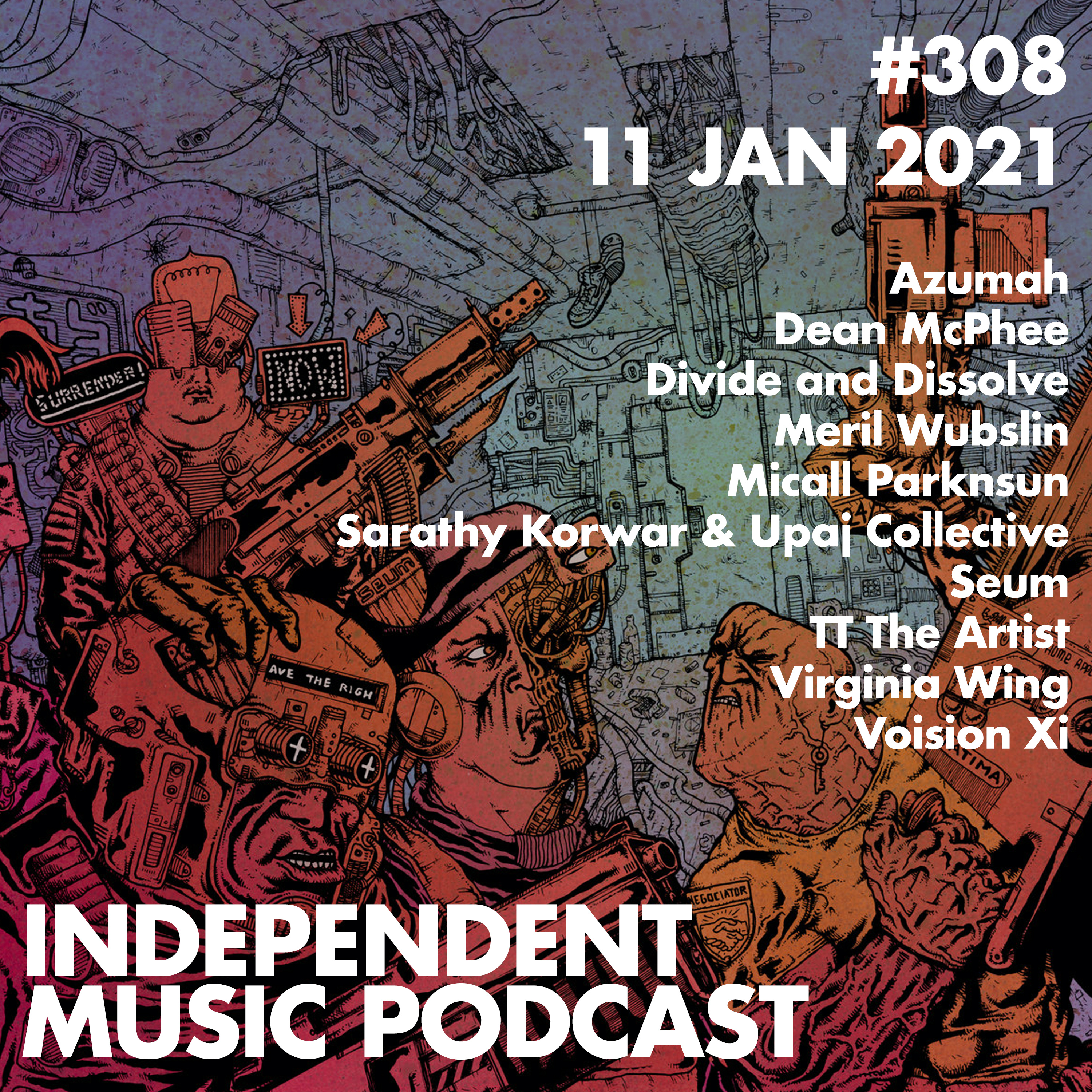 #308 - Divide and Dissolve, TT The Artist, Micall Parknsun, Dean McPhee , Meril Wubslin, Sarathy Korwar - 11 January 2021 episode artwork