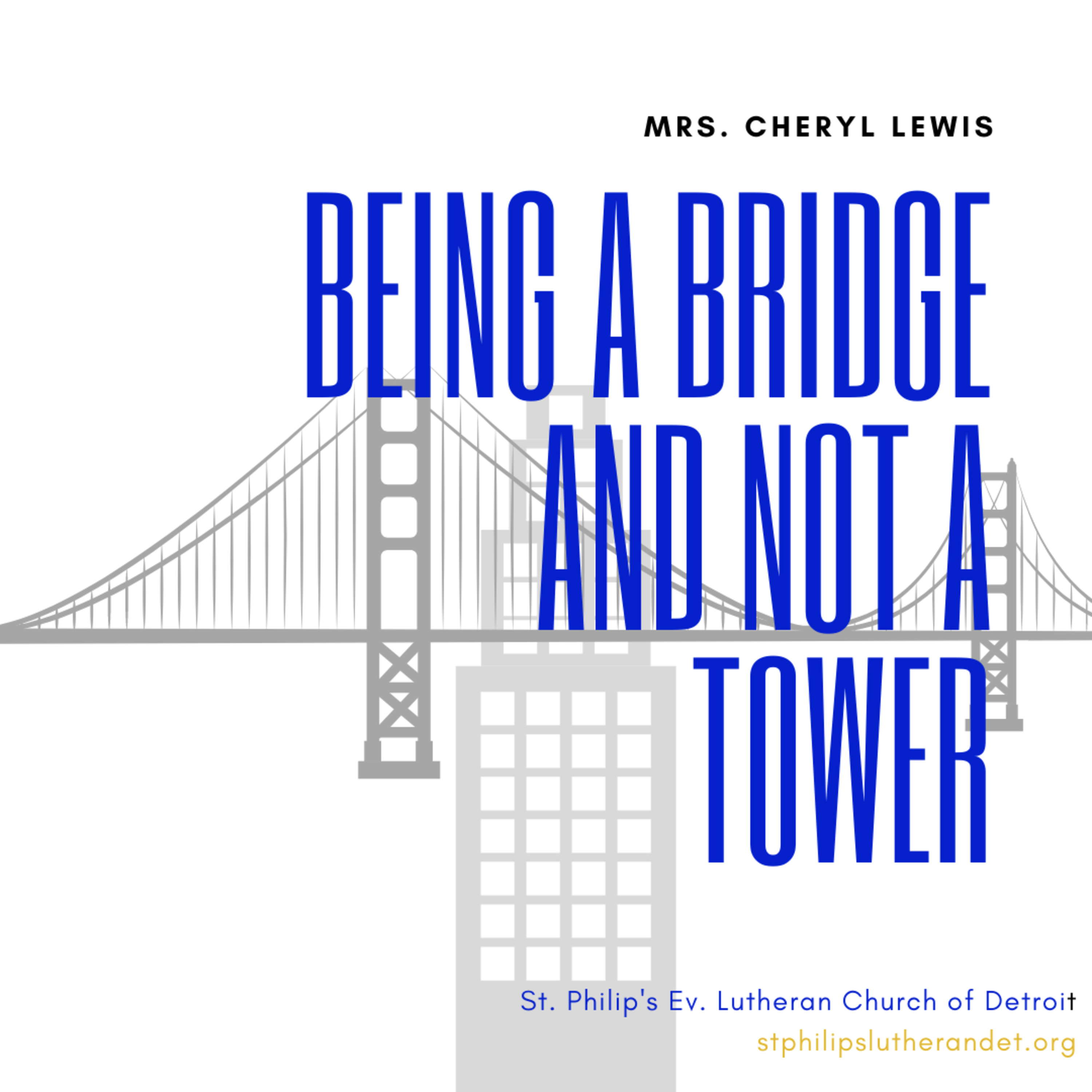 "Being a Bridge Not a Tower" episode artwork