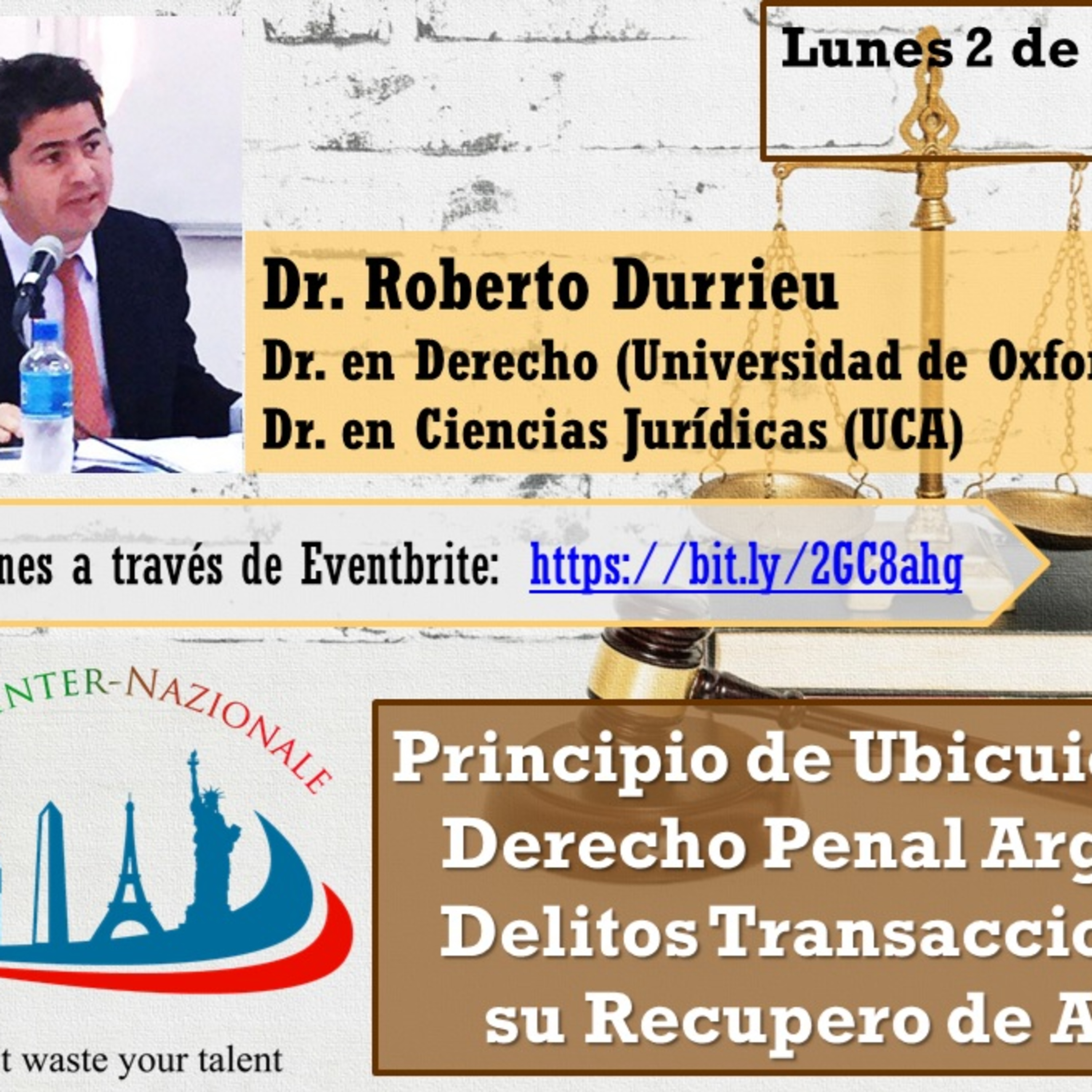 "Principio de Ubicuidad en el Derecho Penal Arg. Delitos Transnacionales y su recupero de activos" episode artwork