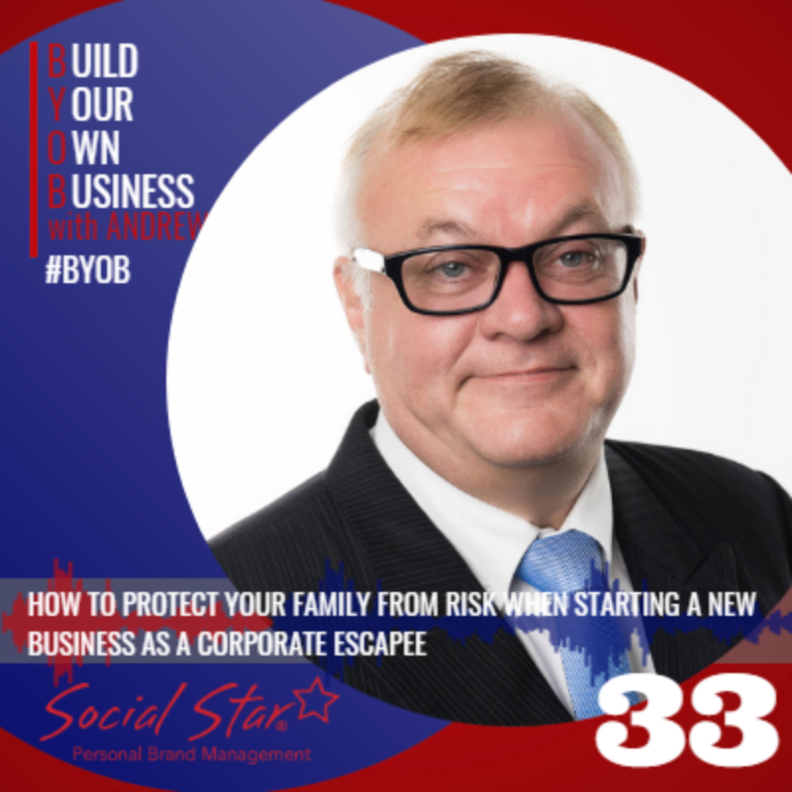 BYOB 33 - How to protect your family from risk when starting a new business as a corporate escapee episode artwork