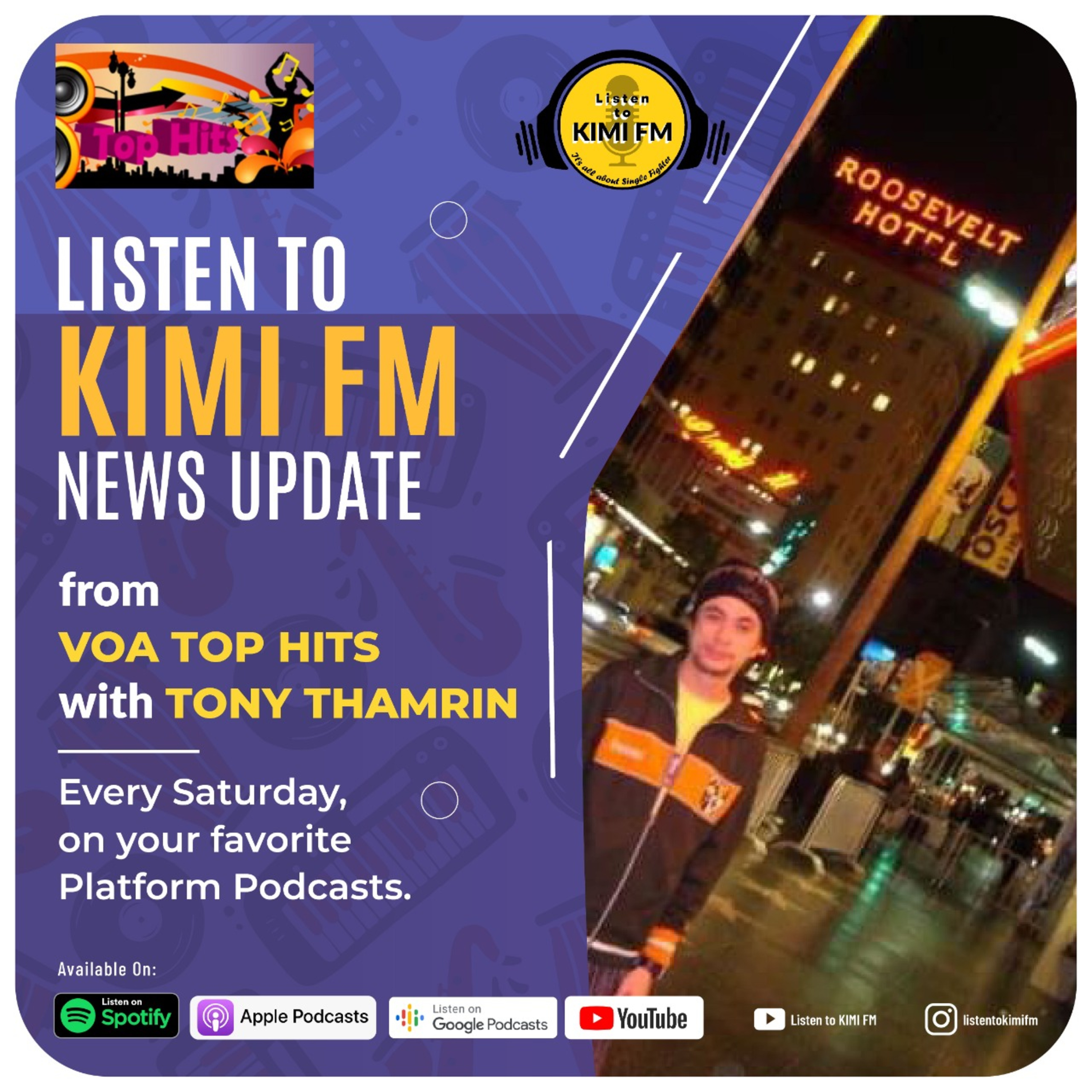 Listen to Kimi FM News Update from VOA (Voice Of America)-Top Hits Of The World 7 AGUSTUS 2021
