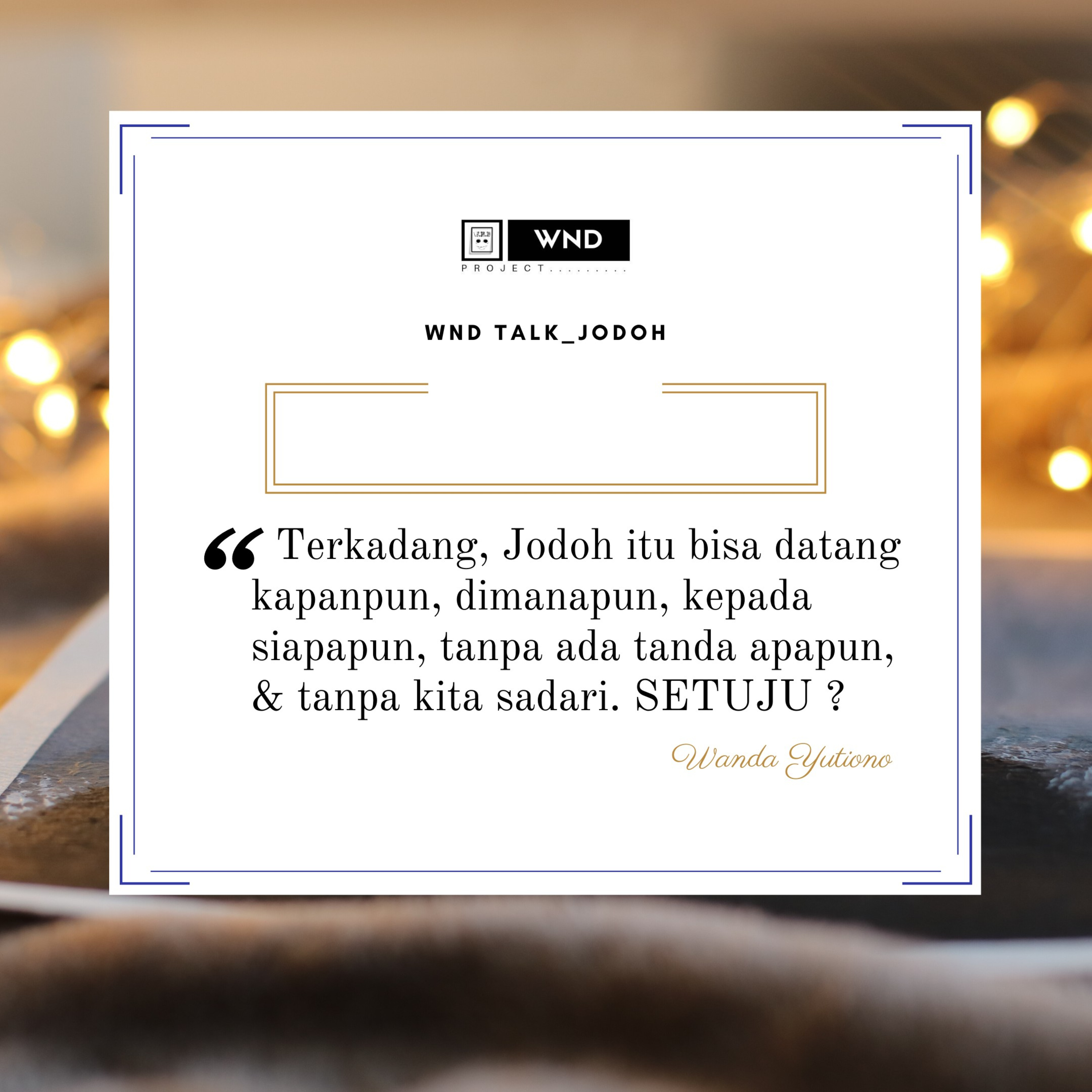 WND podcast - Jodoh episode artwork