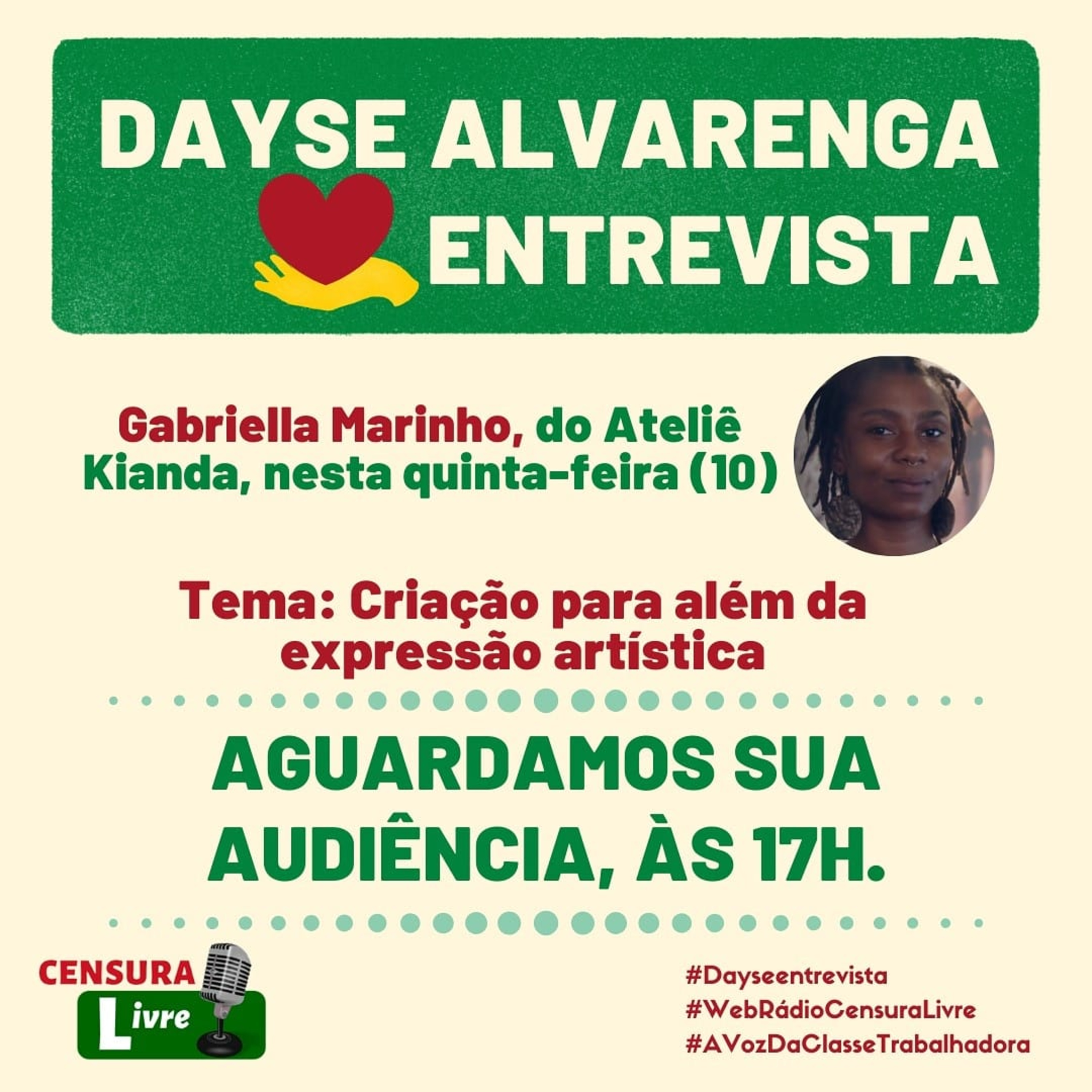 DAYSE ALVARENGA ENTREVISTA | Tema: A criação para além da expressão artística (10/12) episode artwork
