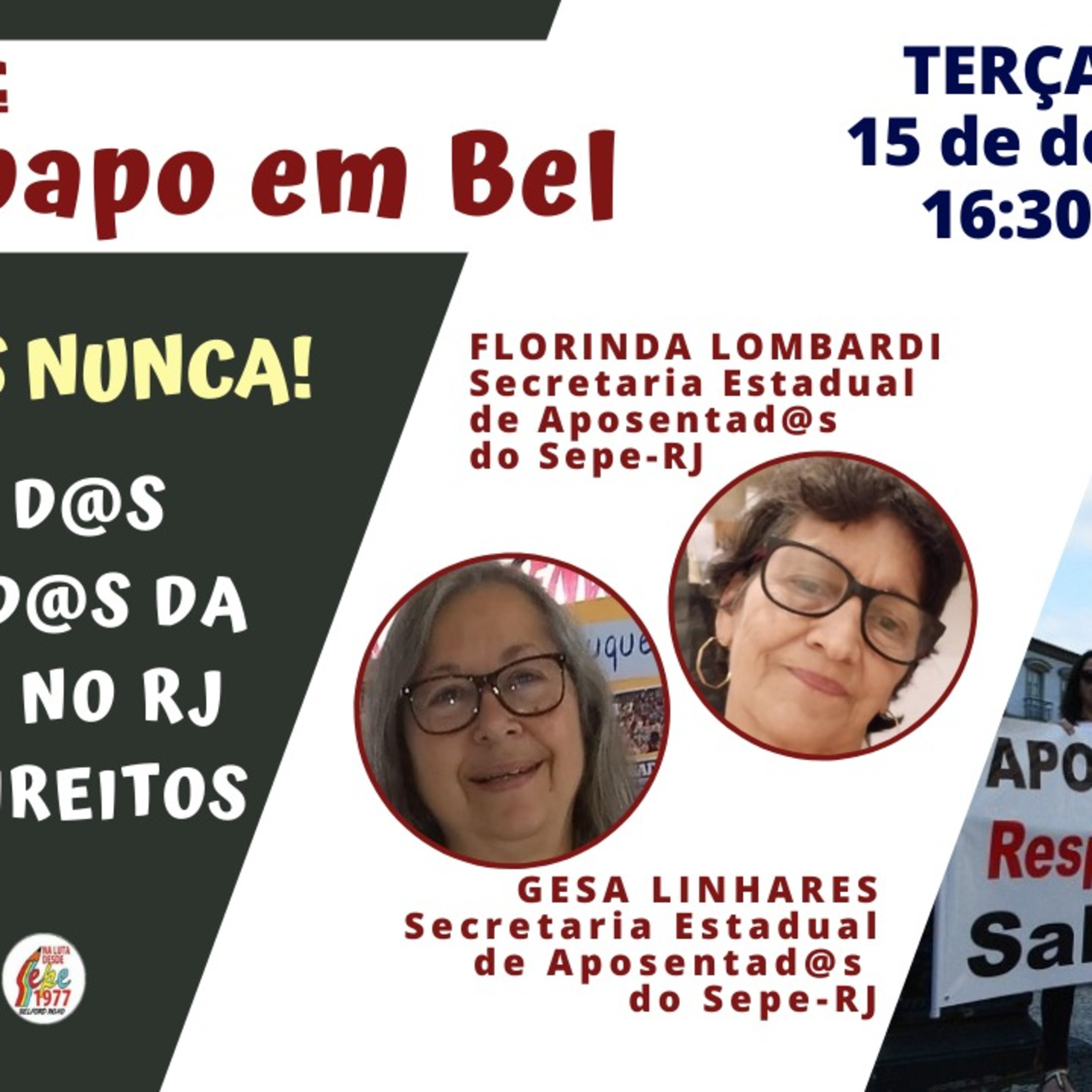 BATE-PAPO EM BEL | Inativos nunca! As lutas dos aposentados da Educação no RJ por seus direitos (15/12) episode artwork