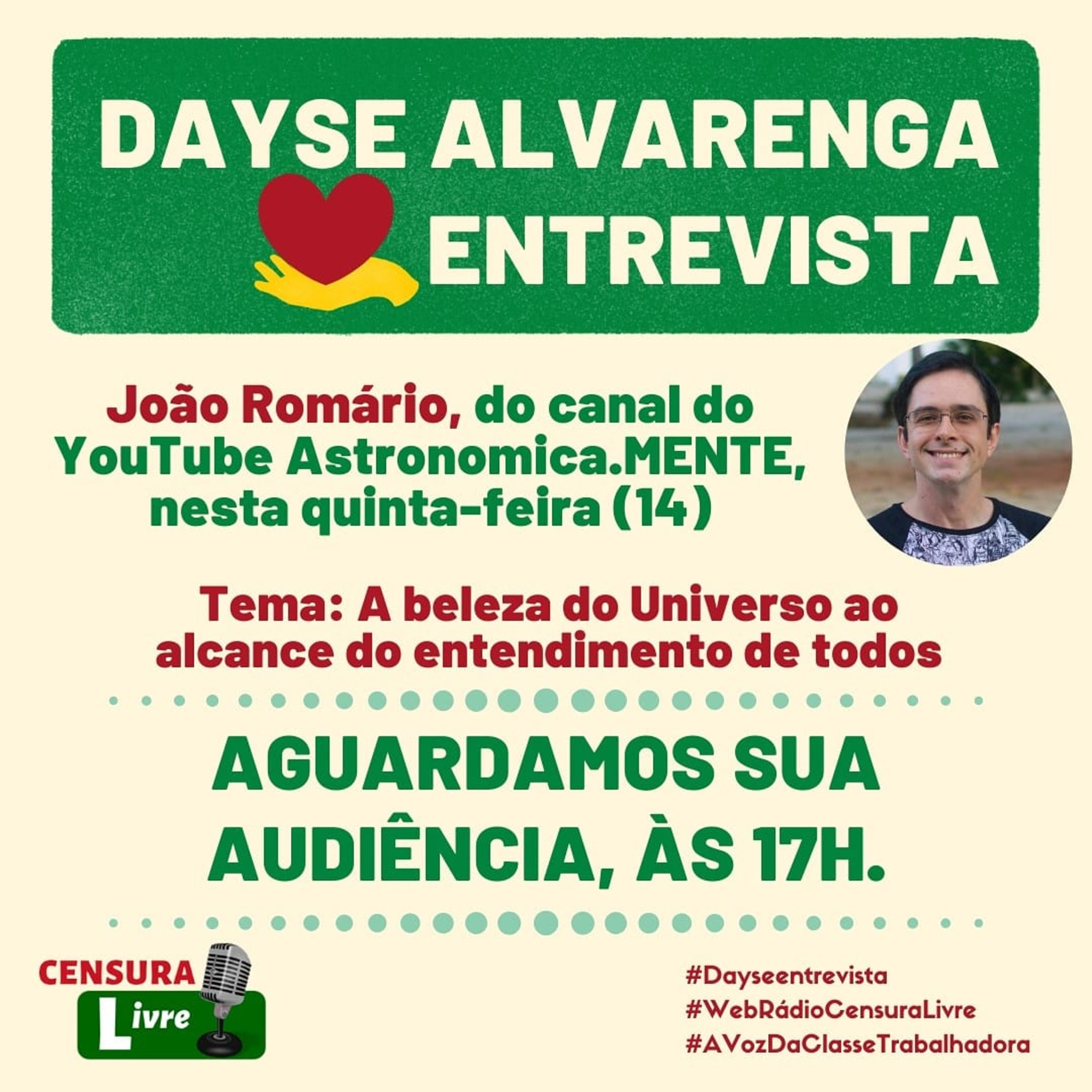  DAYSE ALVARENGA ENTREVISTA | "A beleza do Universo ao alcance do entendimento de todos" (14/01) episode artwork