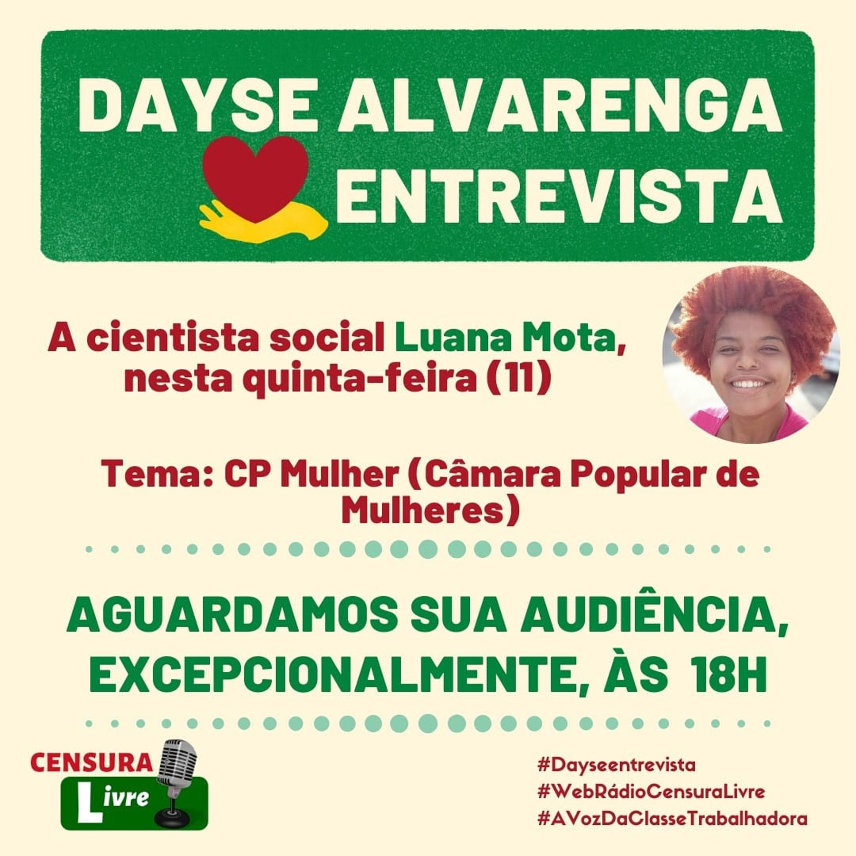 Dayse Alvarenga Entrevista | Câmara Popular de Mulheres (CP Mulher).(11/02)  episode artwork