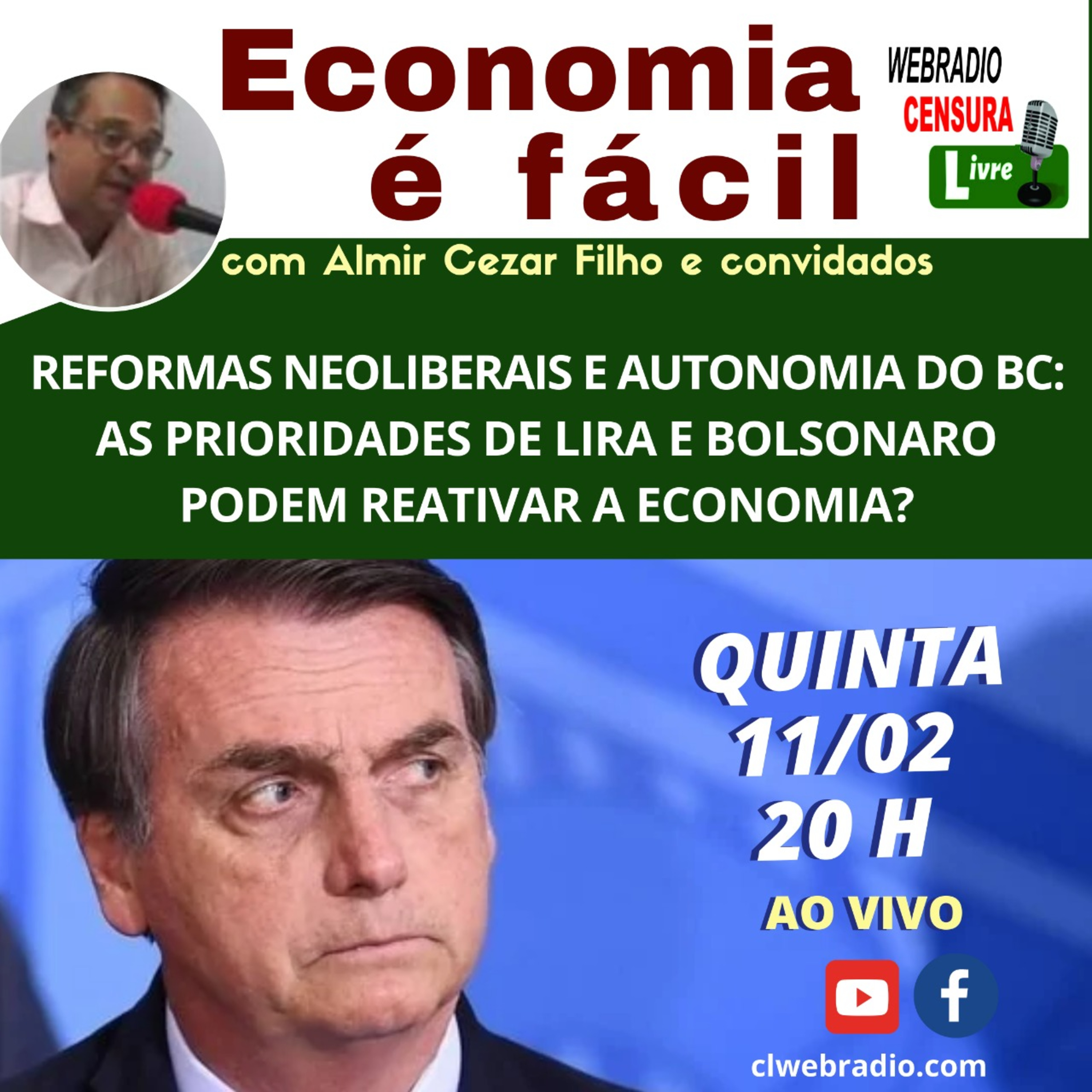 ECONOMIA É FÁCIL, 11/02 | Reformas, autonomia do BC e privatizações: as prioridades de Bolsonaro, Lira e Pacheco reativarão a economia? episode artwork