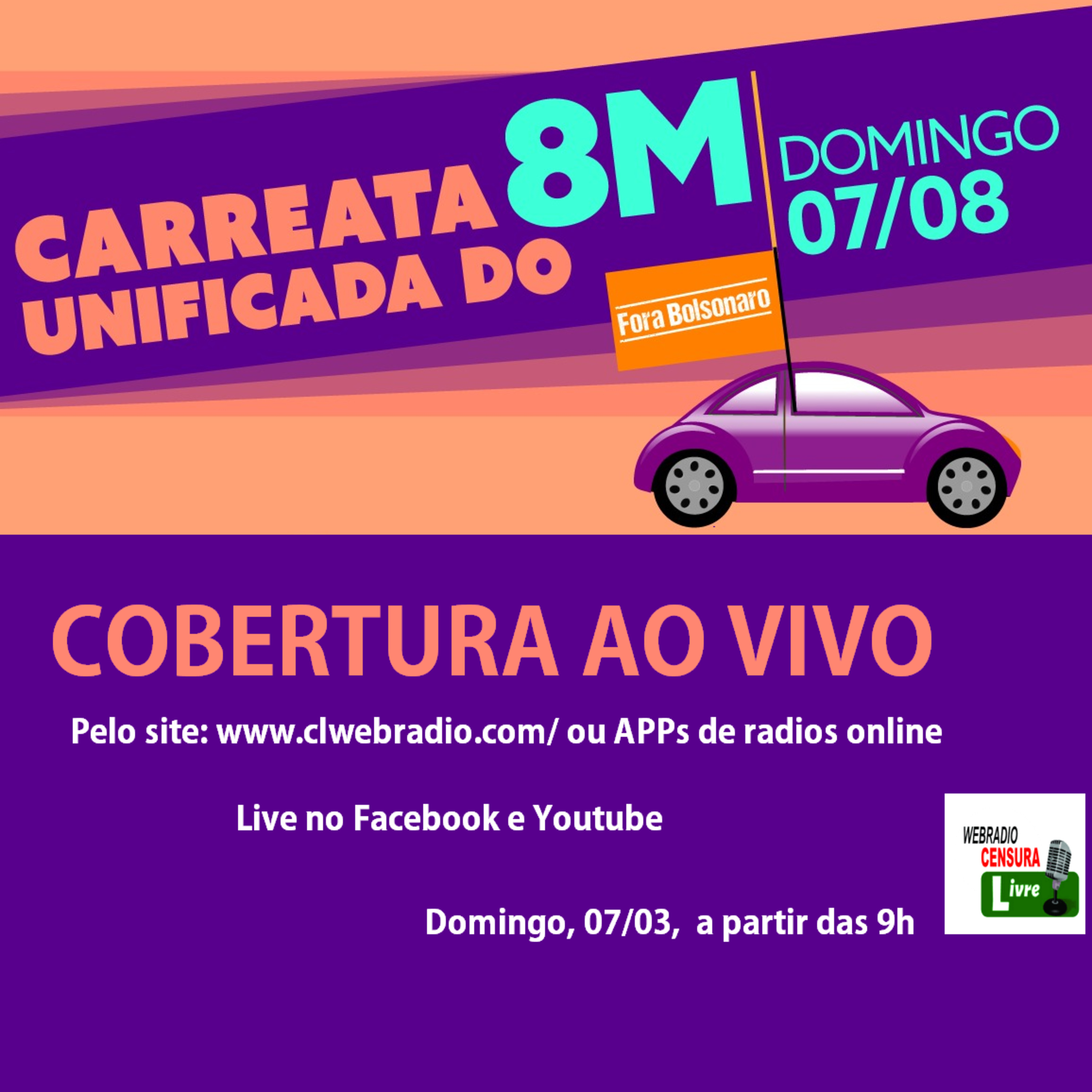 COBERTURA AO VIVO | #8M CARREATA DAS MULHERES pelo Fora Bolsonaro e pela vacinação de todas/os já! episode artwork