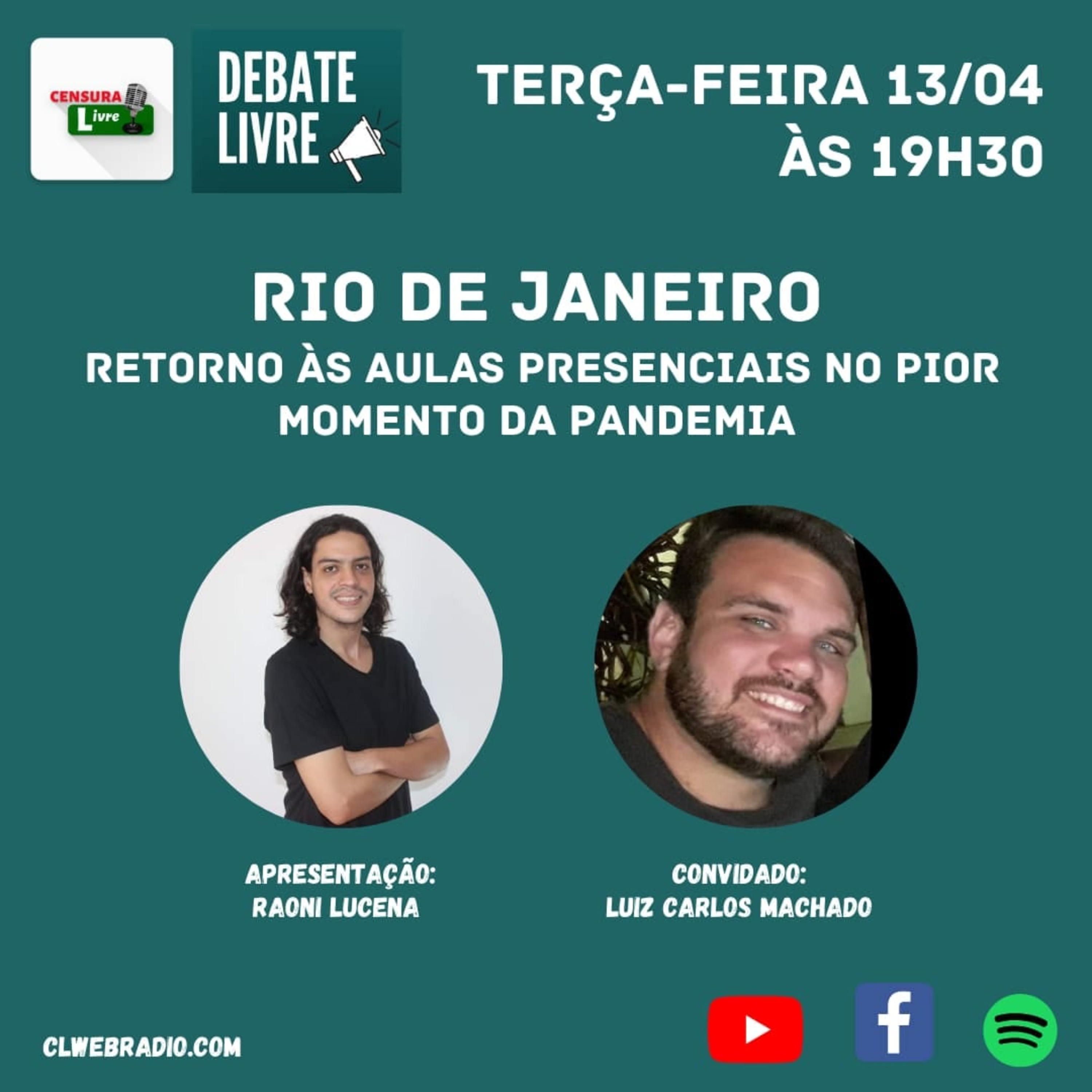 Debate Livre | RJ: Volta às aulas presenciais no pior momento da pandemia (13/04) episode artwork