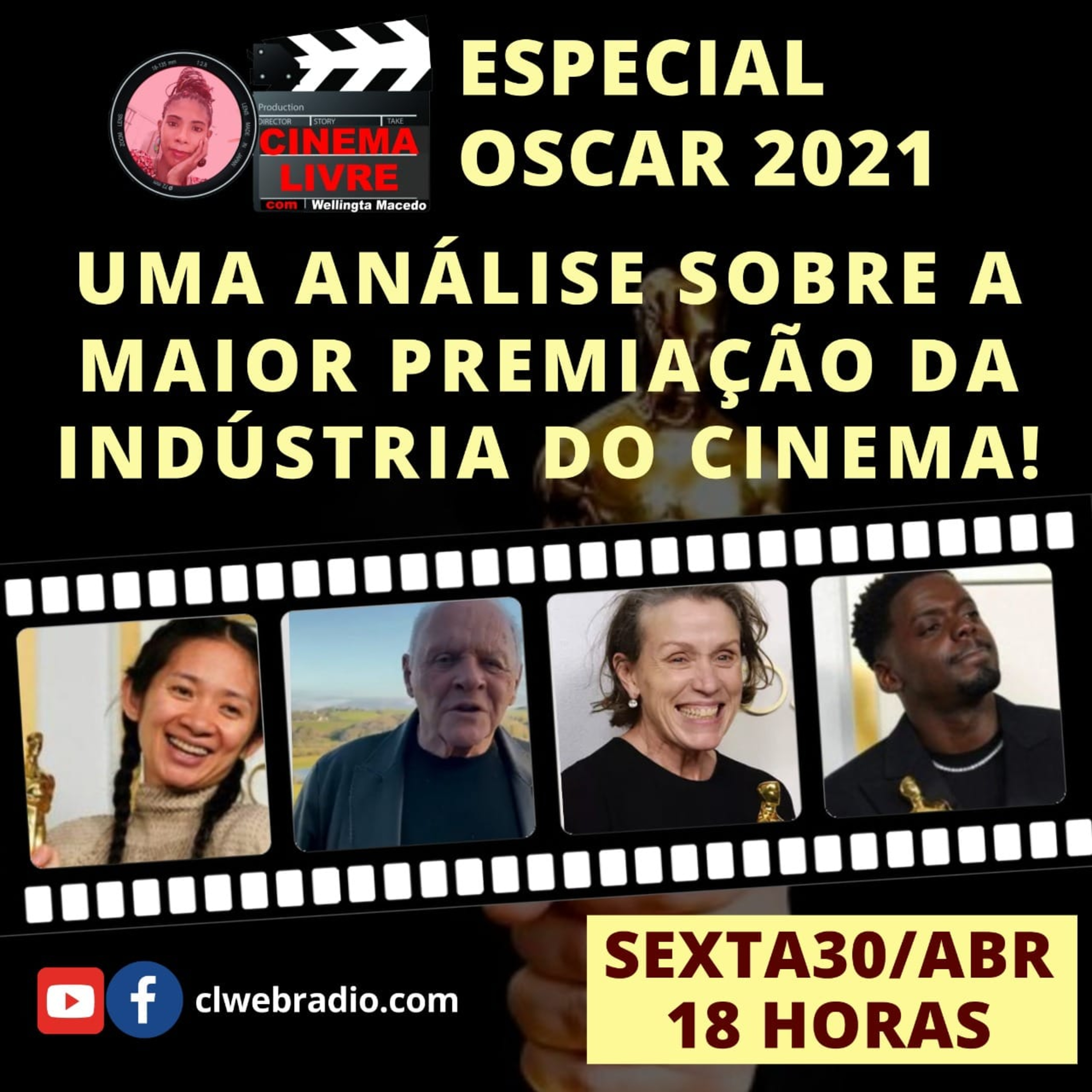 Cinema Livre - Especial Oscar 2021- Uma análise sobre a maior premiação da indústria do Cinema! (30/04) episode artwork