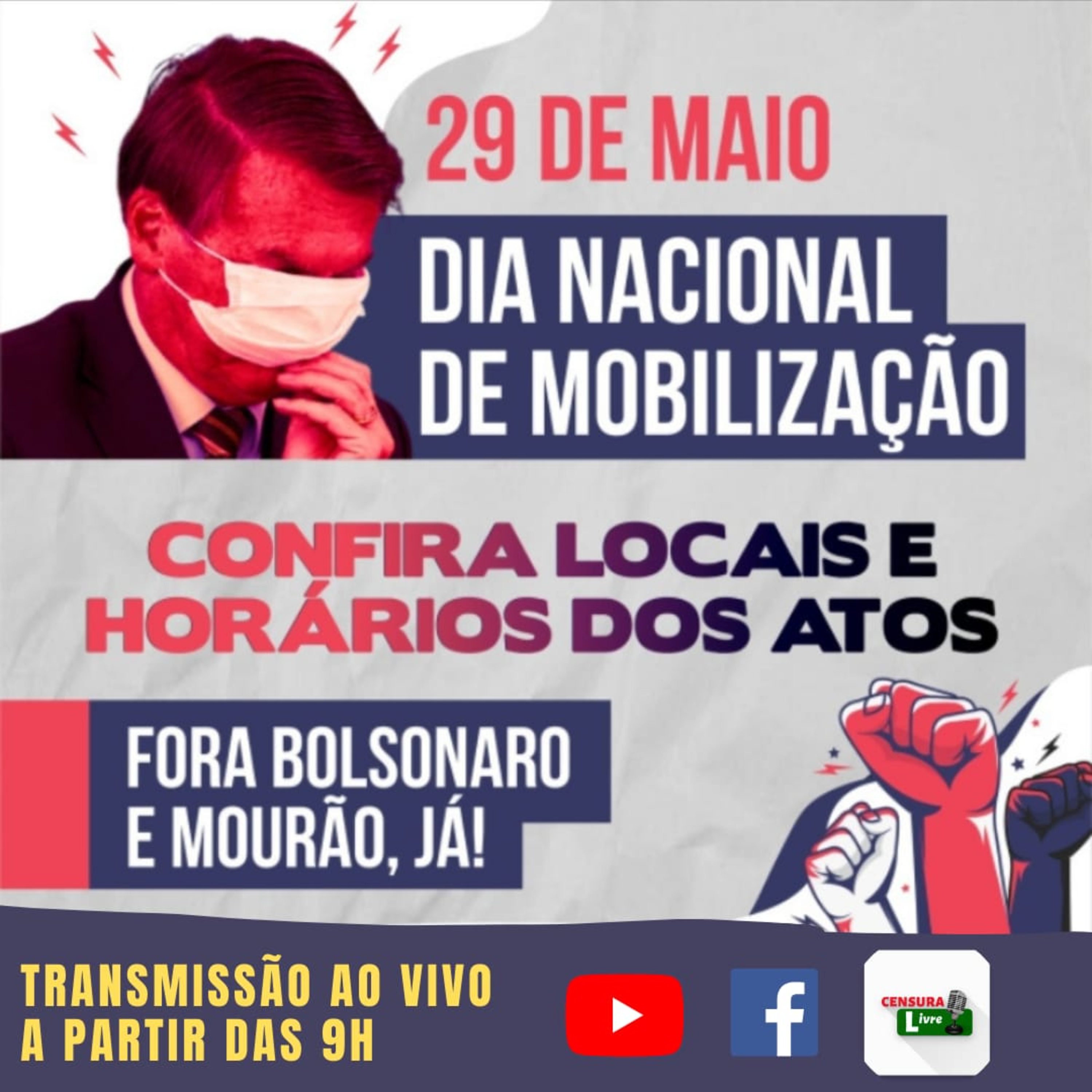 Ao vivo | Cobertura dos Atos 29M - Pelo Fora Bolsonaro (29/05) episode artwork