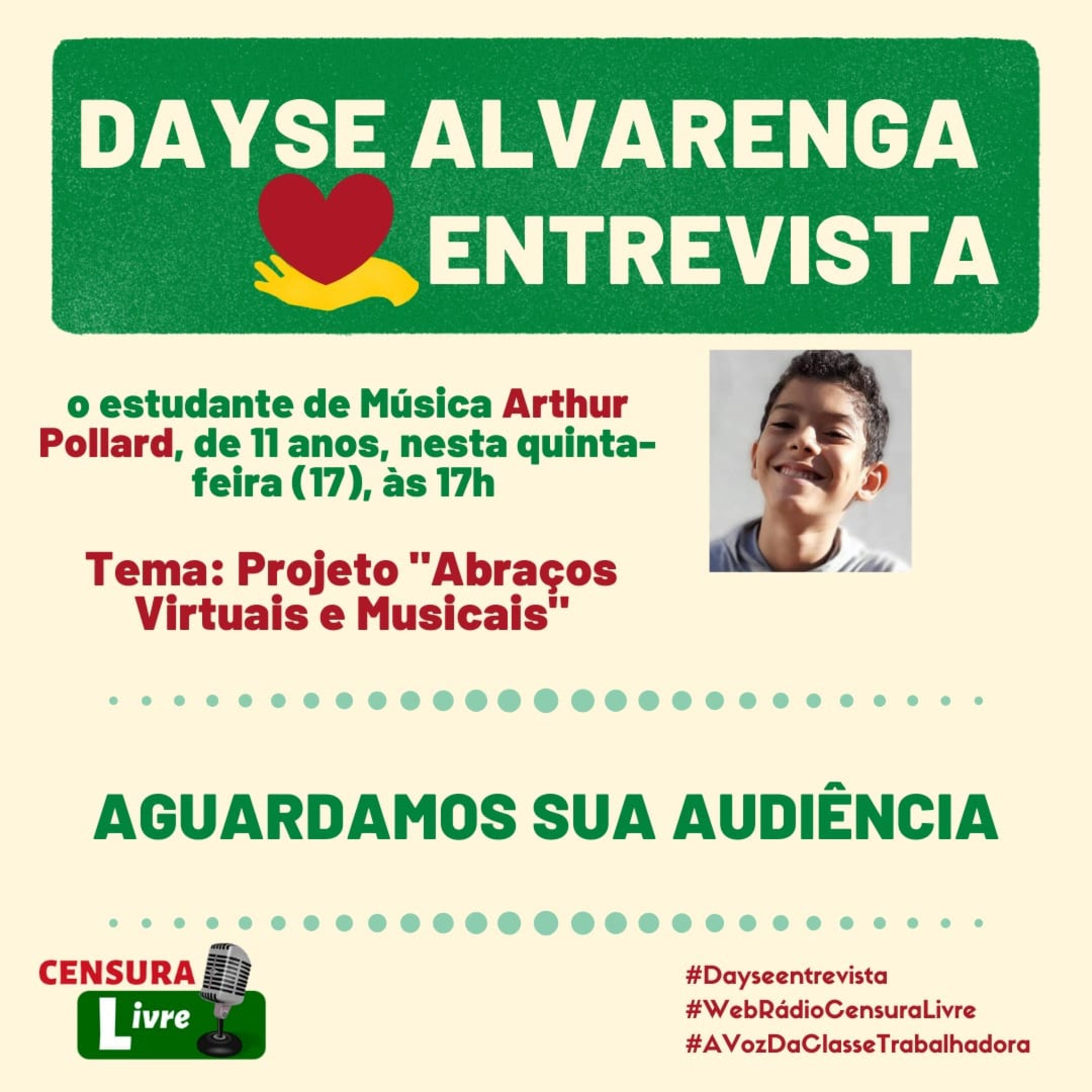Dayse Alvarenga Entrevista - Projeto ‘Abraços virtuais e musicais’ (17/06) episode artwork