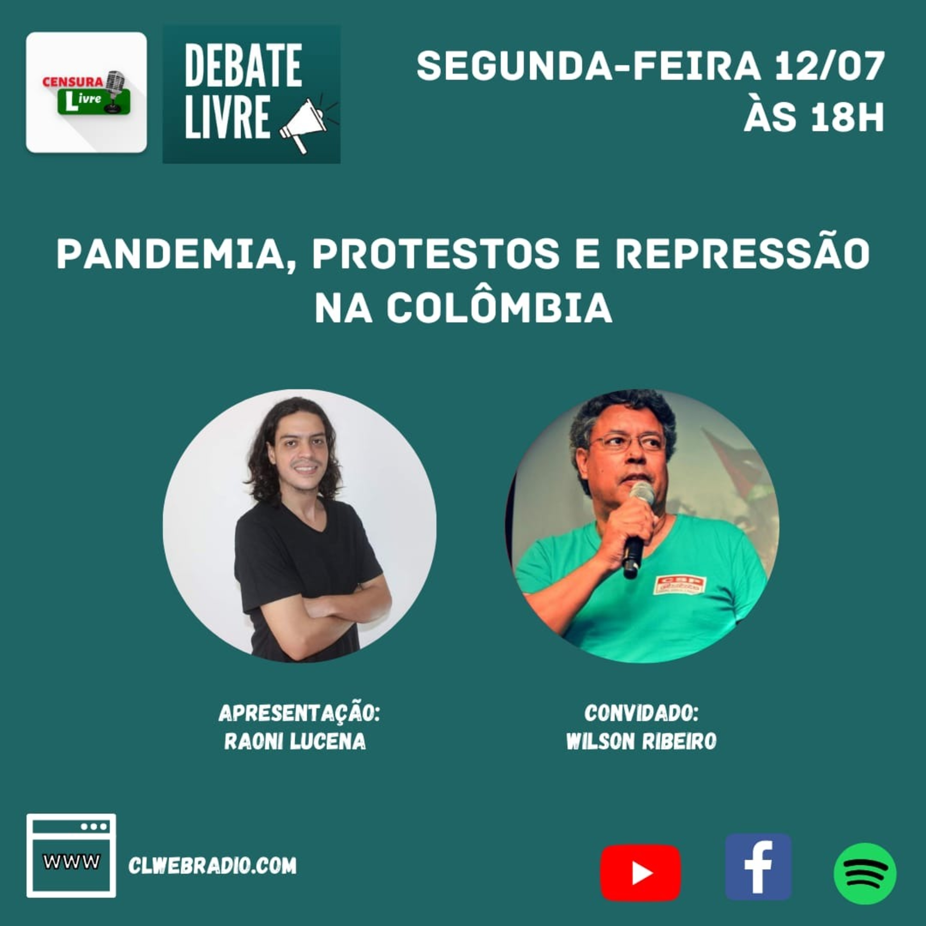 Debate Livre - Pandemia, protestos e repressão na Colômbia (12/07/) episode artwork