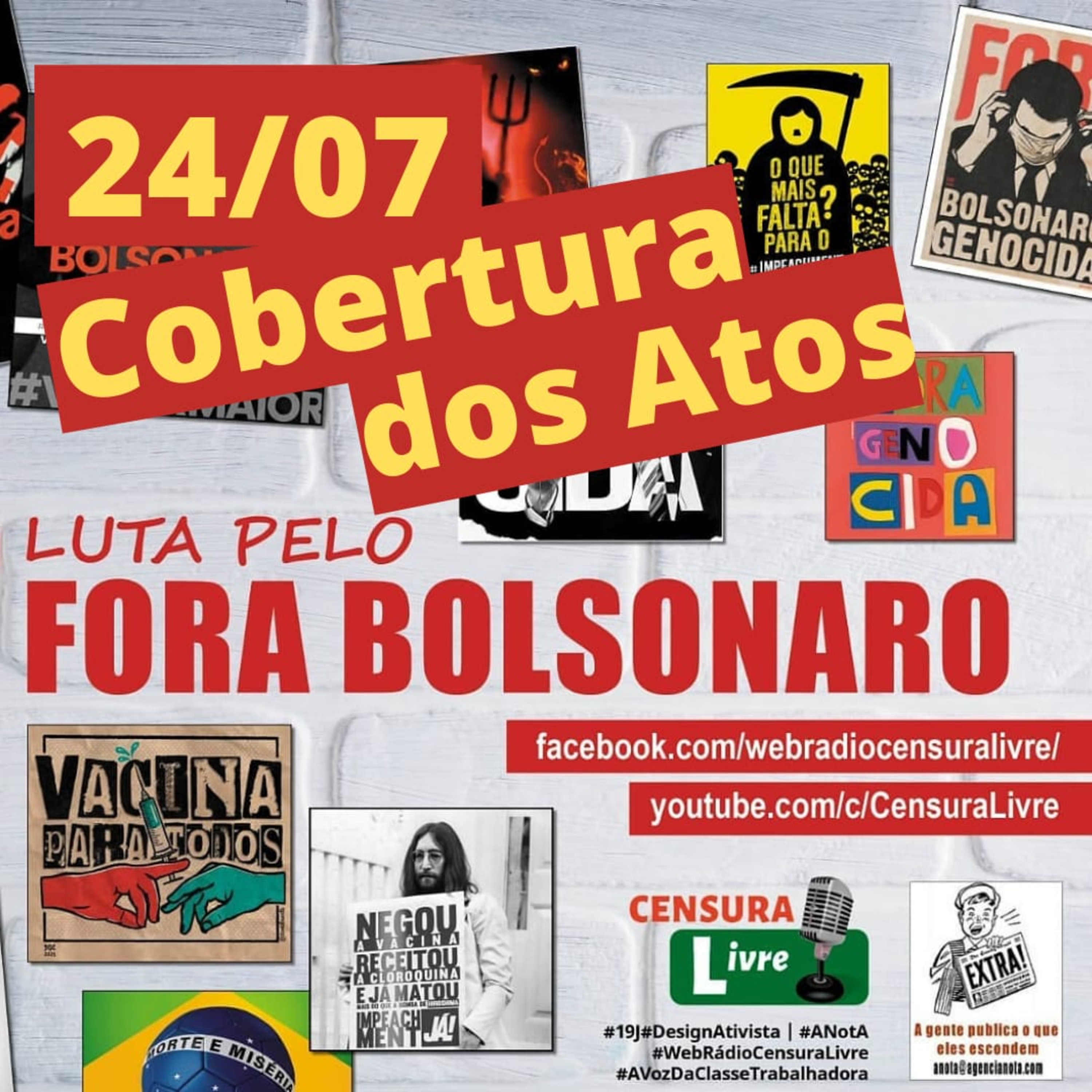24J: “Contra o genocídio e a corrupção, Greve Geral Sanitária. Fora Bolsonaro e Mourão, já!” | COBERTURA AO VIVO (24/07) episode artwork