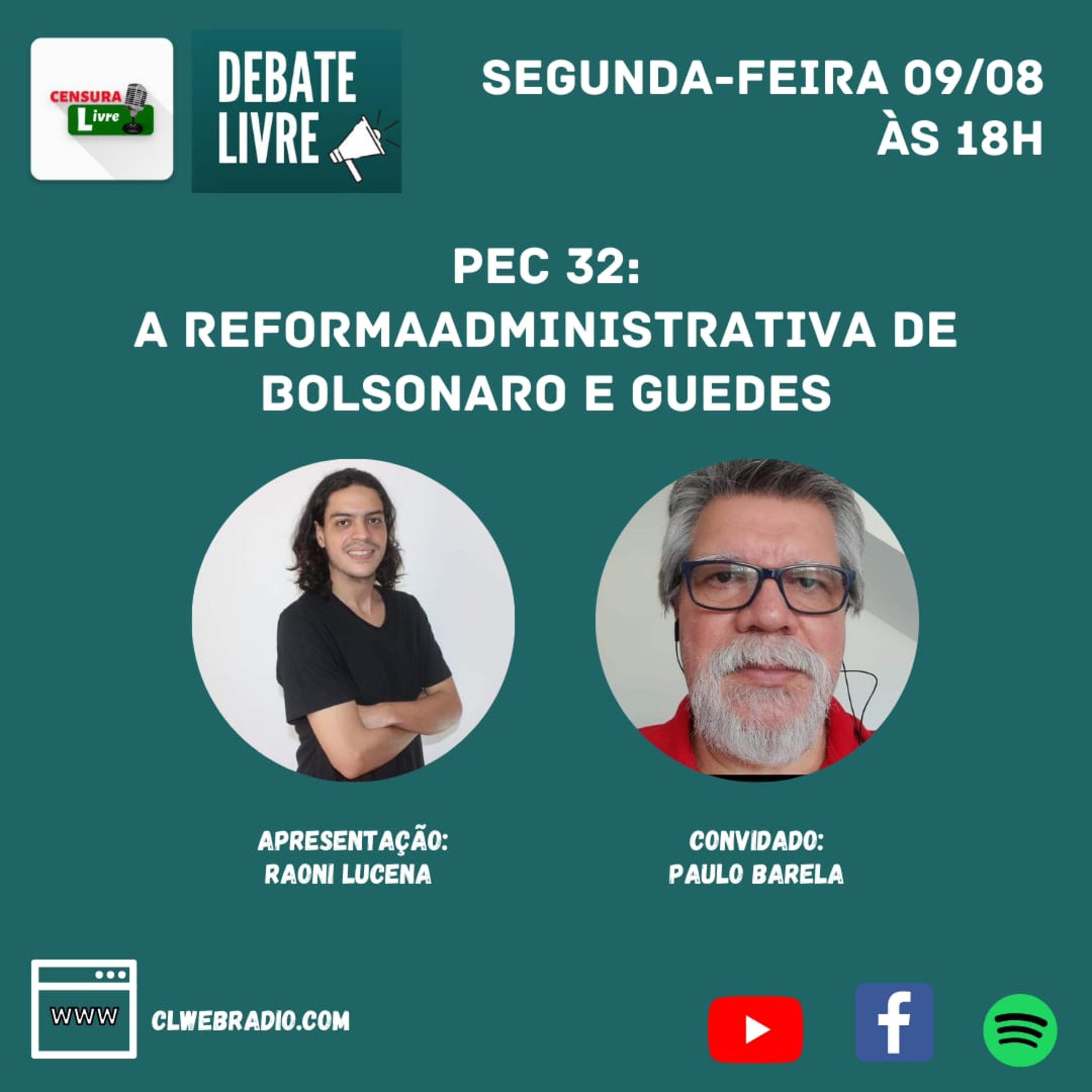 Debate Livre – “PEC 32: A reforma administrativa de Bolsonaro e Guedes” (09/08) episode artwork