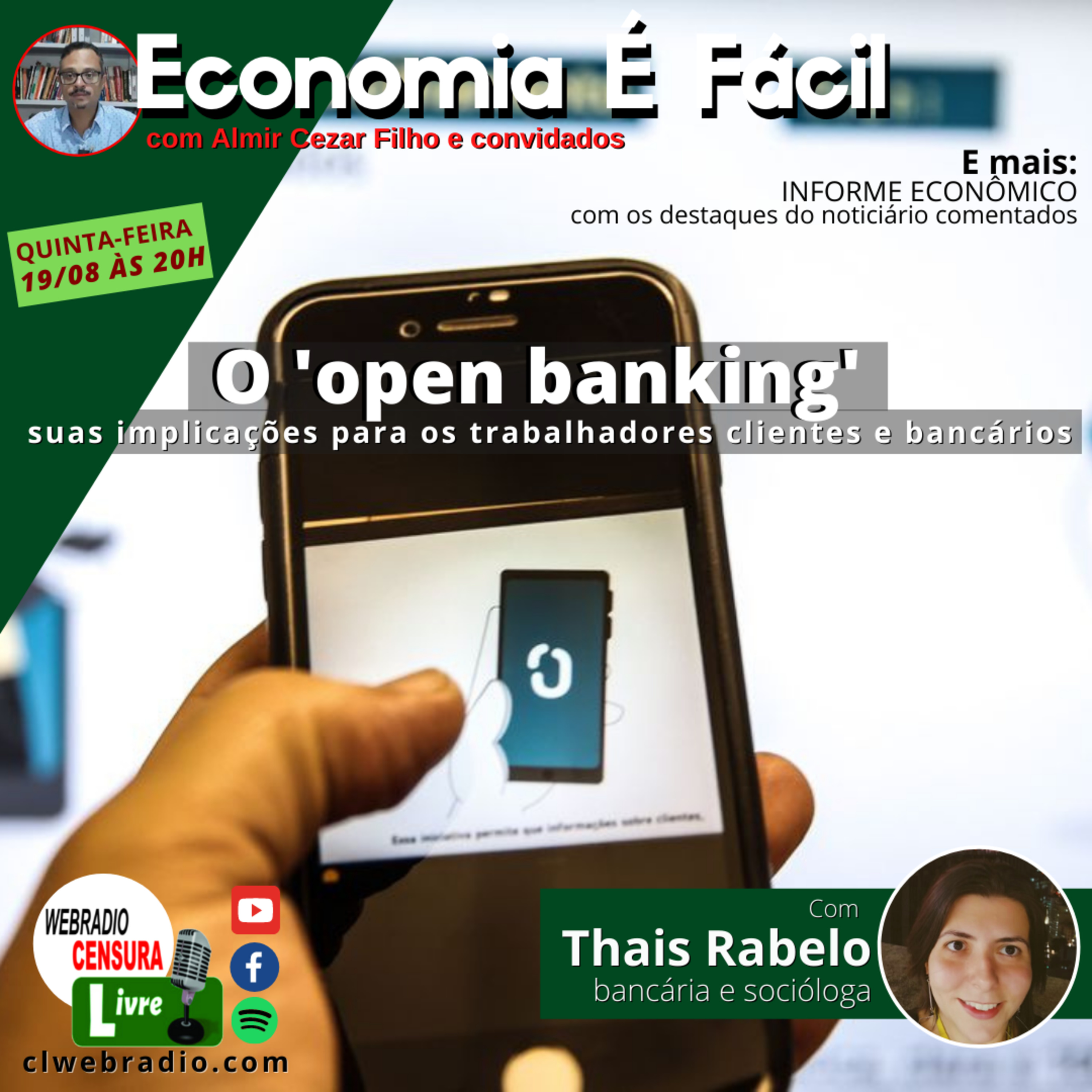ECONOMIA É FÁCIL | O 'open banking': seu impacto para os trabalhadores ​clientes e bancários episode artwork