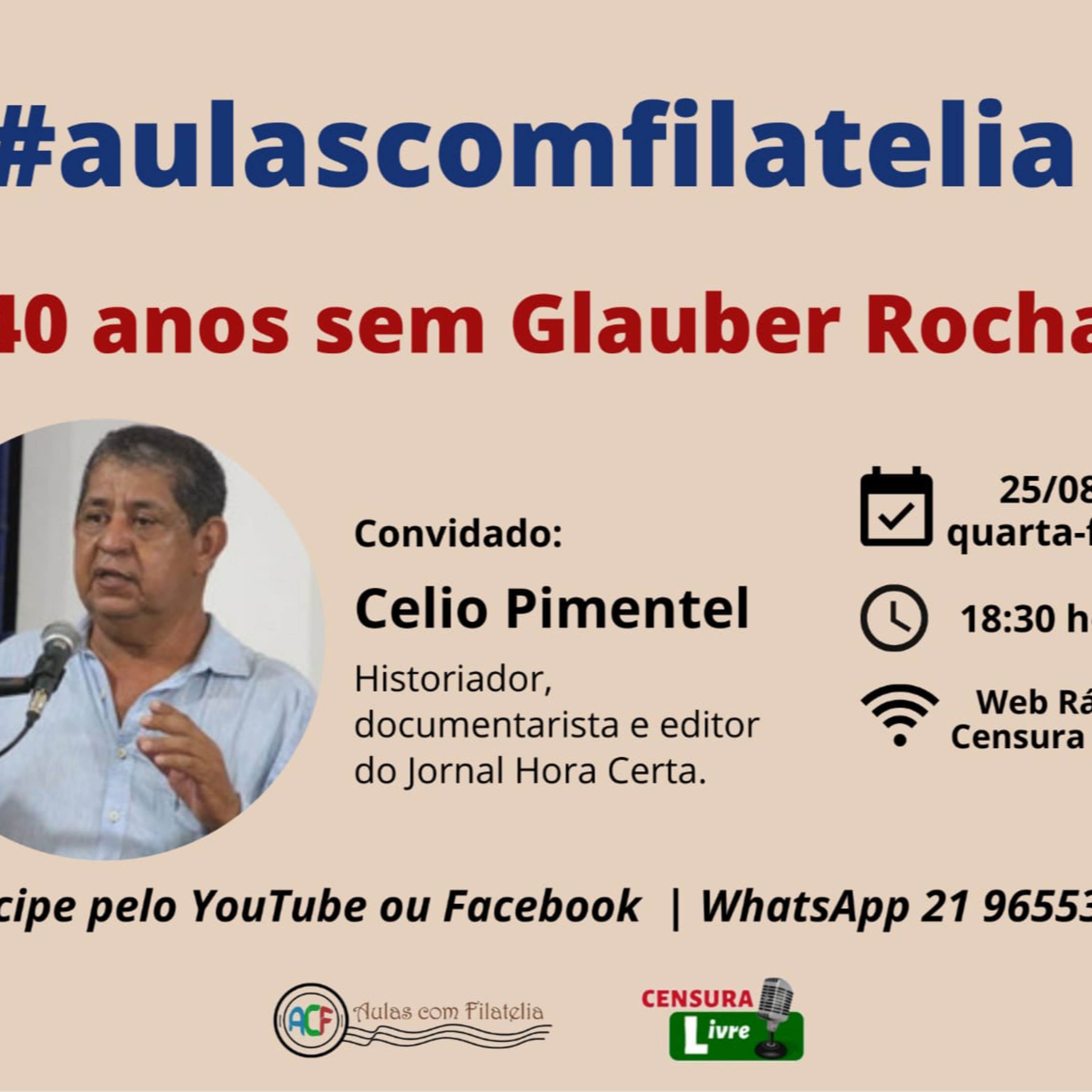 Aulas com Filatelia | 40 anos sem Glauber Rocha (25 08 2021) episode artwork
