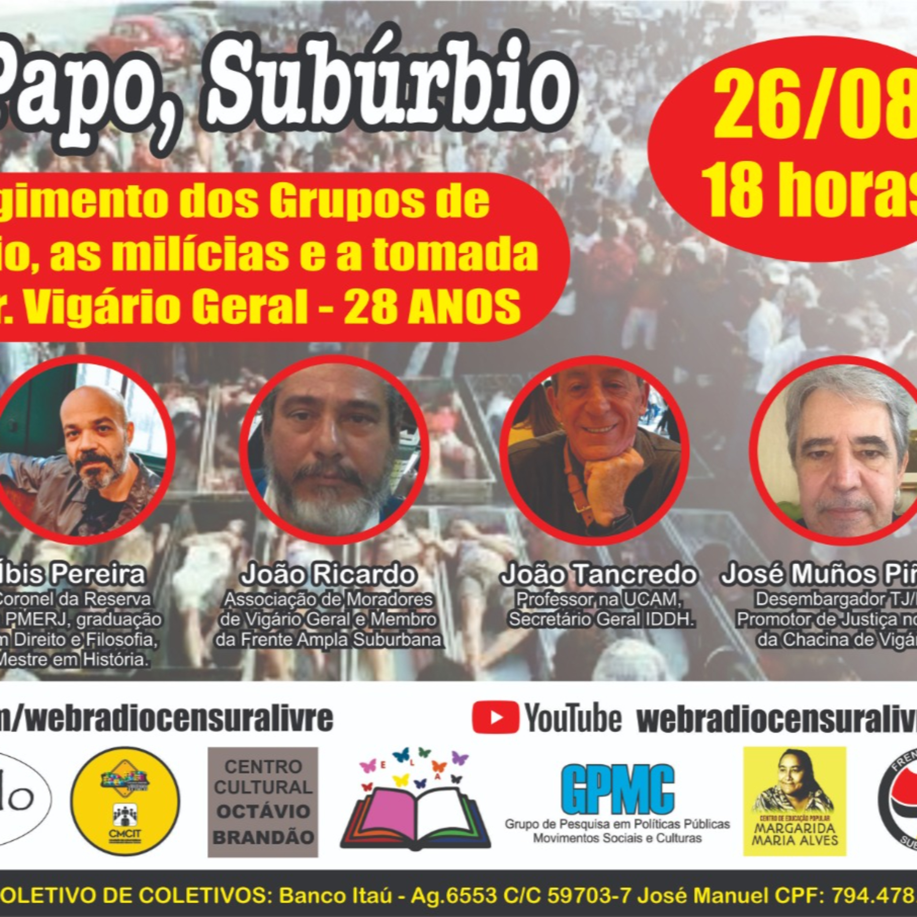 Quintas Político-Culturais 28 anos da Chacina de Vigário Geral 26 08 21 episode artwork