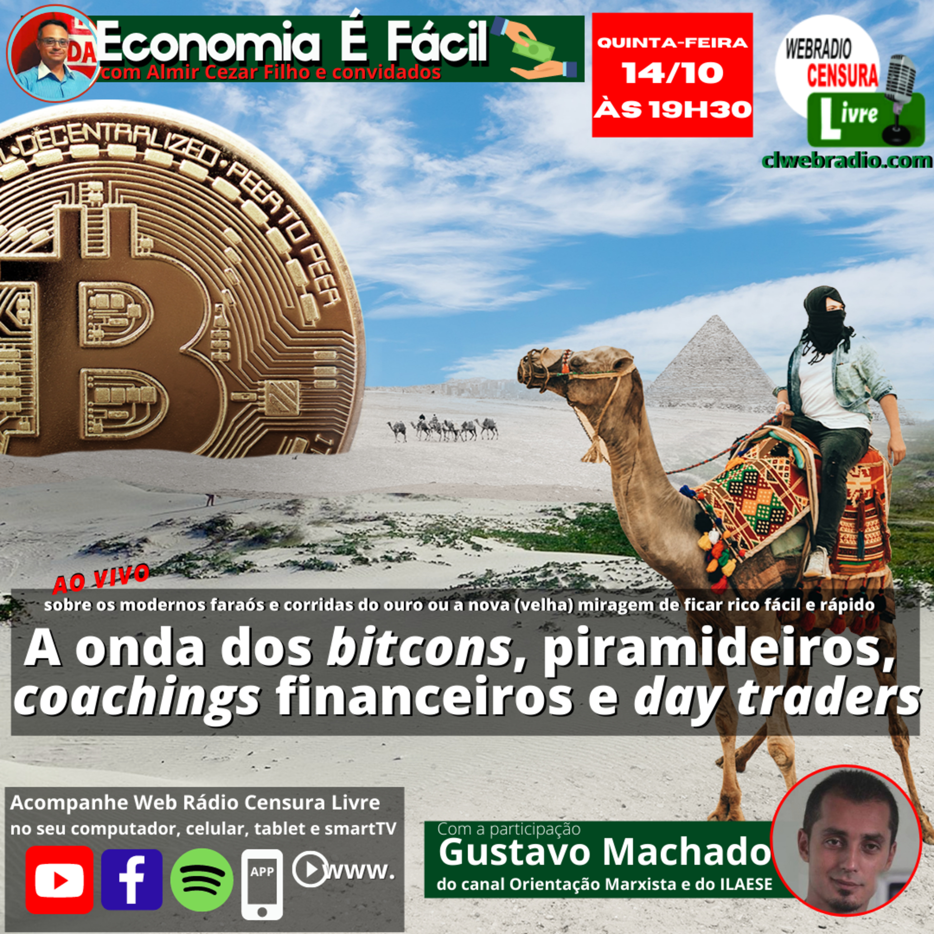 ECONOMIA É FÁCIL | A onda dos bitcons, piramideiros, coachings financeiros e day traders episode artwork