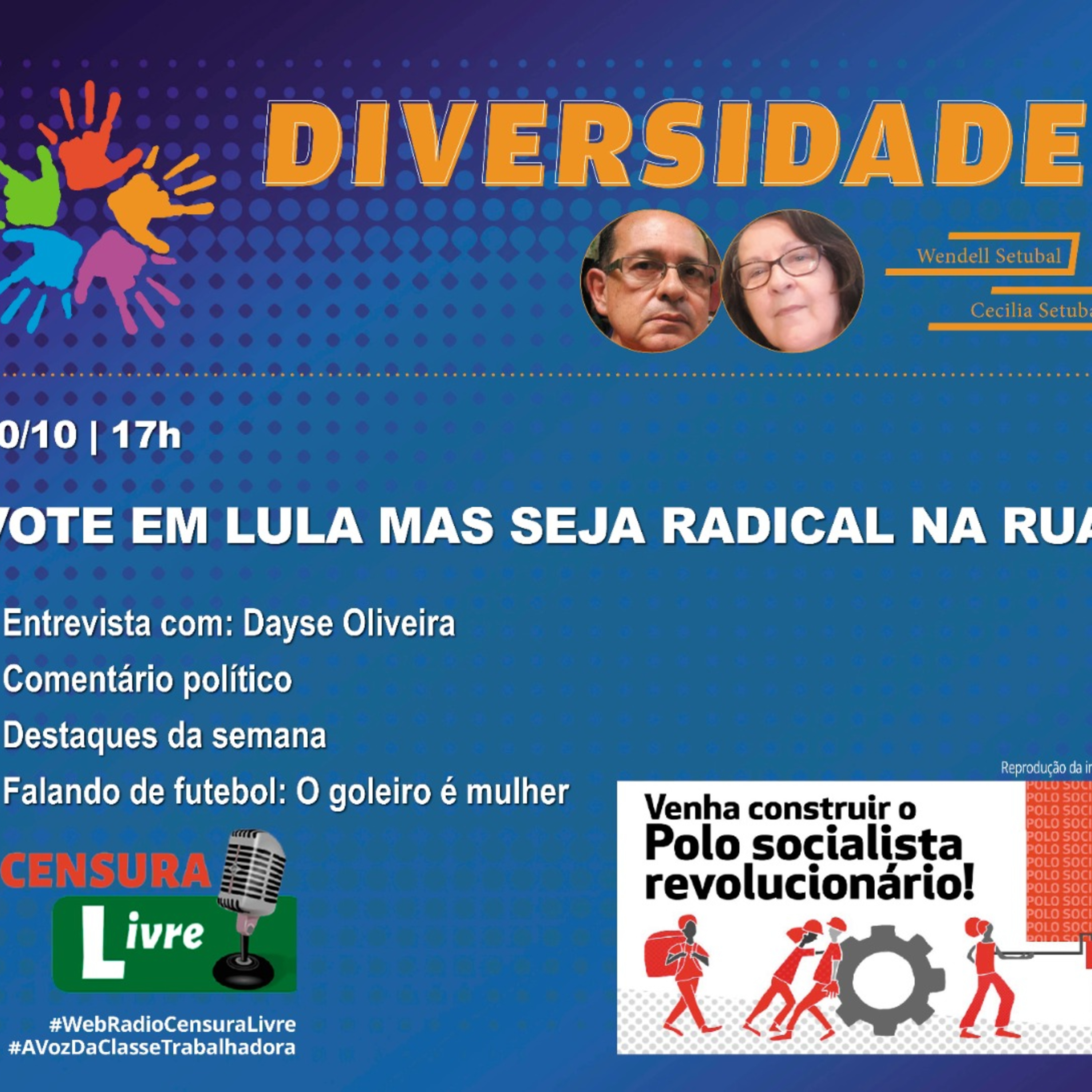 Programa Diversidade – Vote em Lula mas seja radical na rua 20 10 21 episode artwork