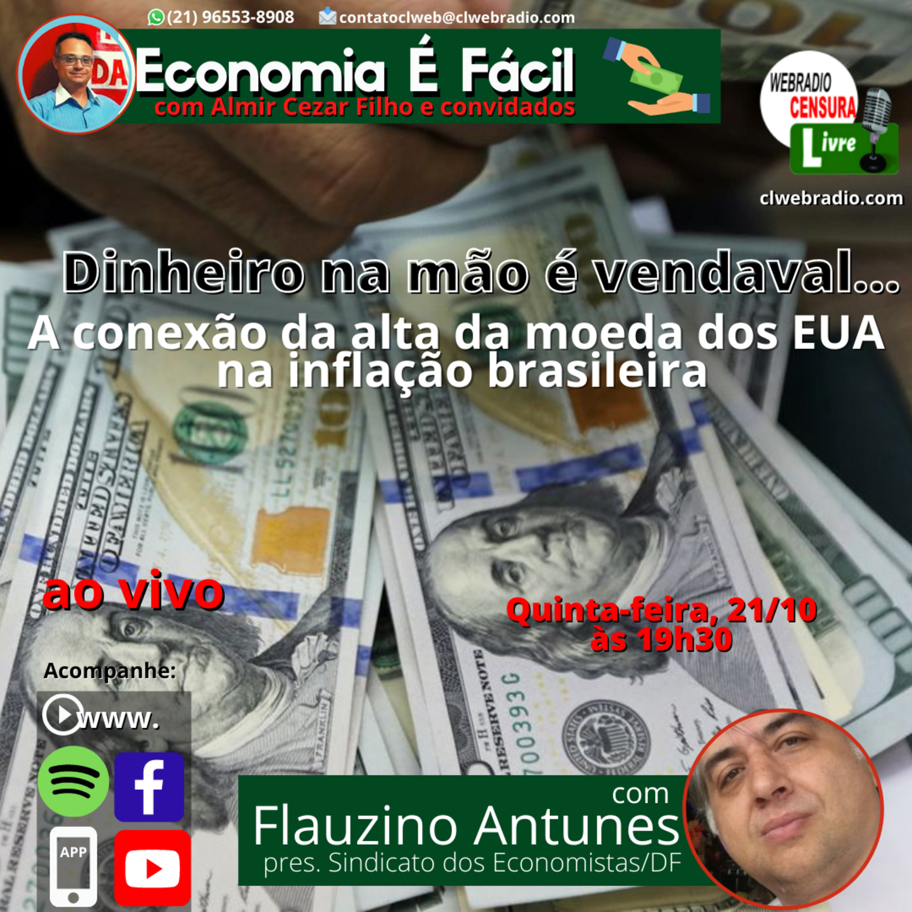 ECONOMIA É FÁCIL | O dólar em disparada: A conexão da alta da moeda dos EUA na inflação brasileira episode artwork