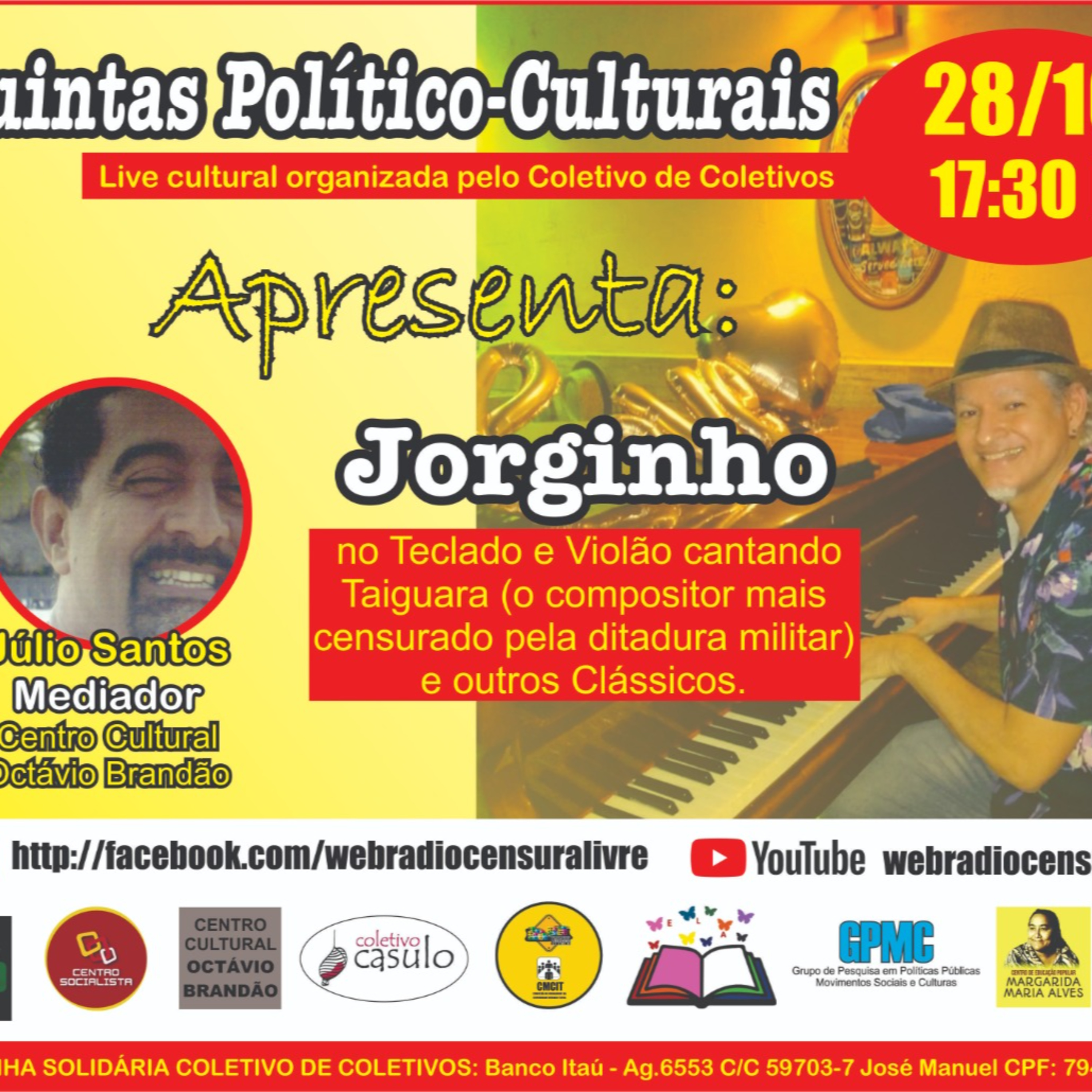 Quintas Político-Culturais – Com o cantor Jorginho 28 10 21 episode artwork