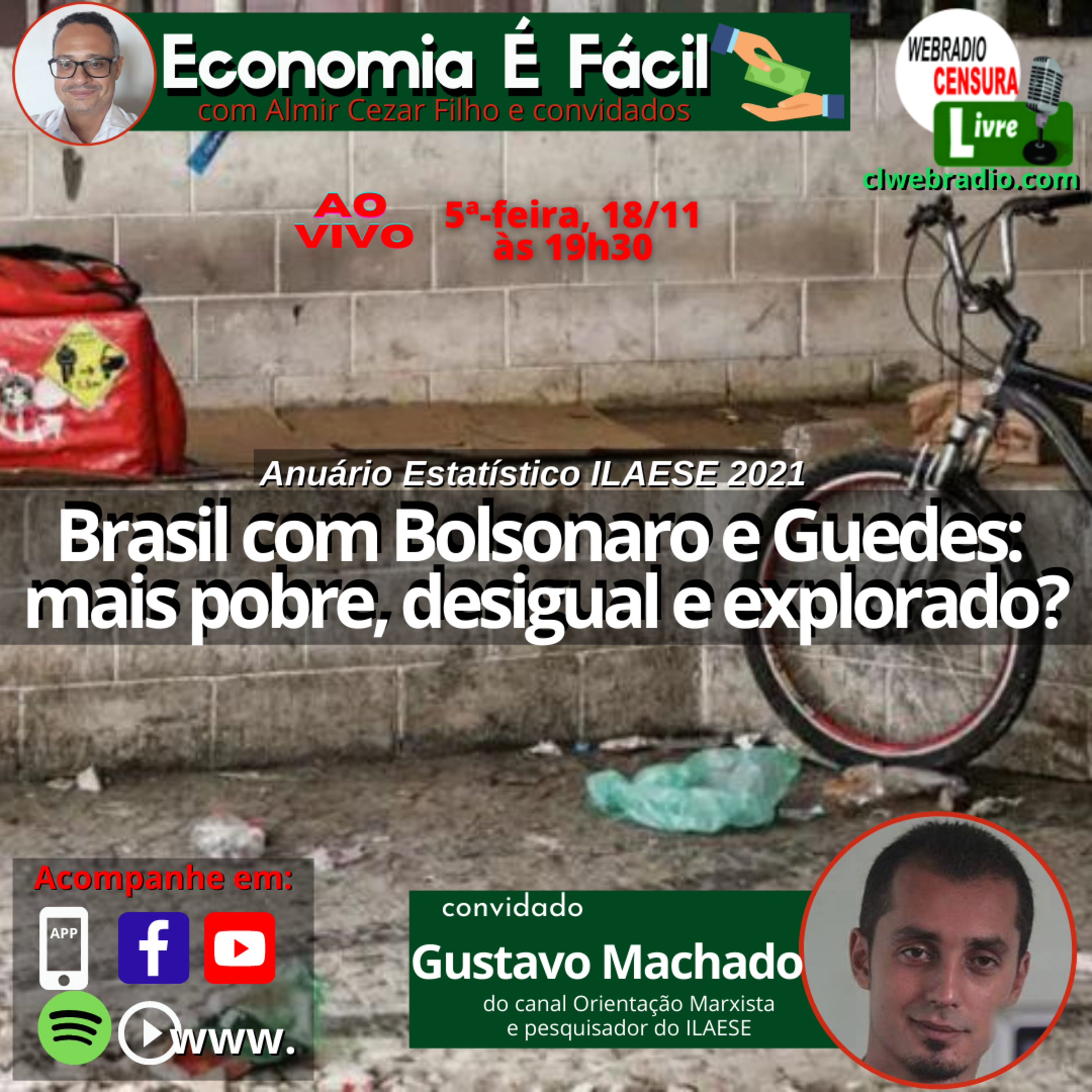 ECONOMIA É FÁCIL | Brasil com Bolsonaro e Guedes: mais pobre, desigual e explorado? episode artwork
