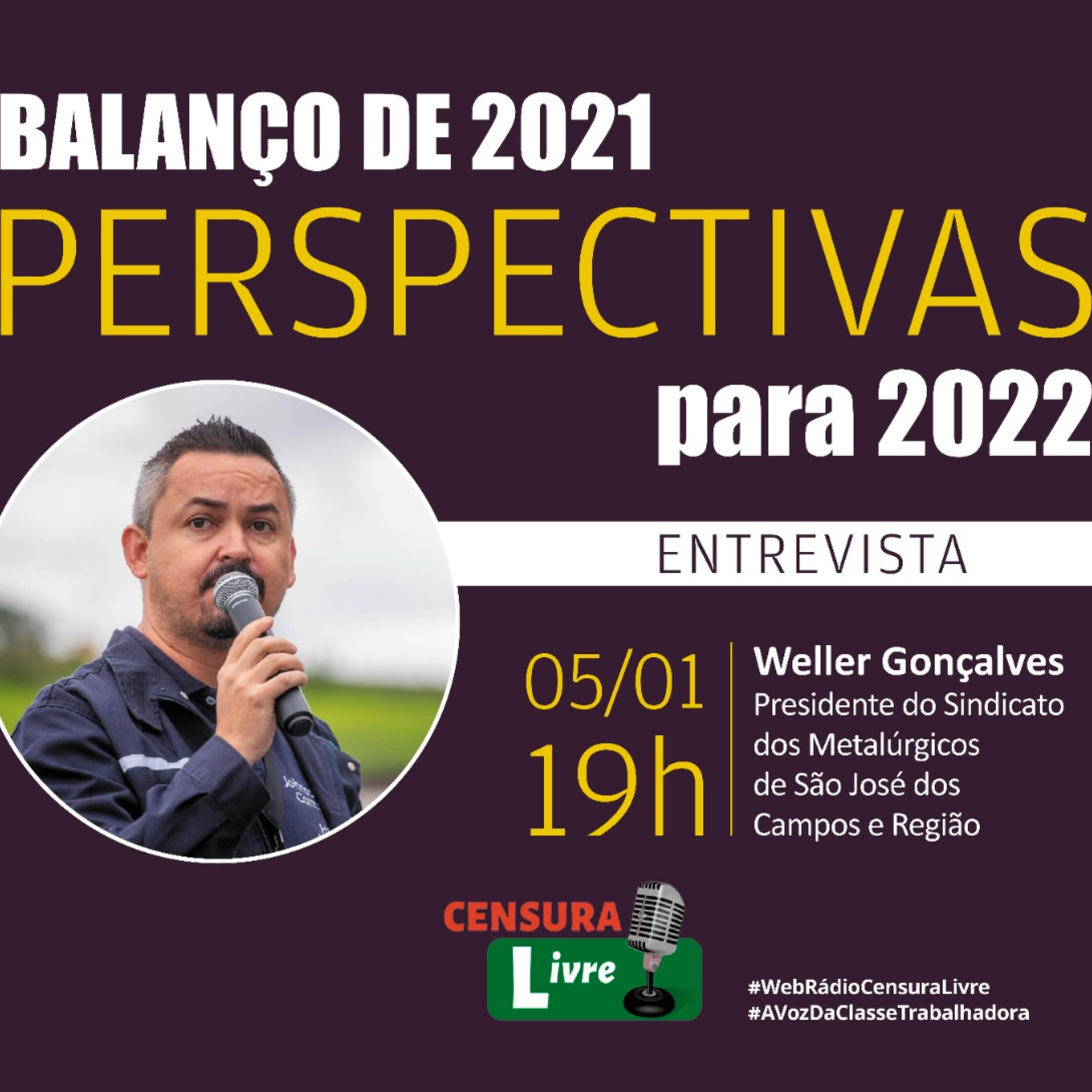 Entrevista CL | Balanço de 2021 e Perspectivas para 2022, com Weller Gonçalves, presidente do SindMetal SJC episode artwork