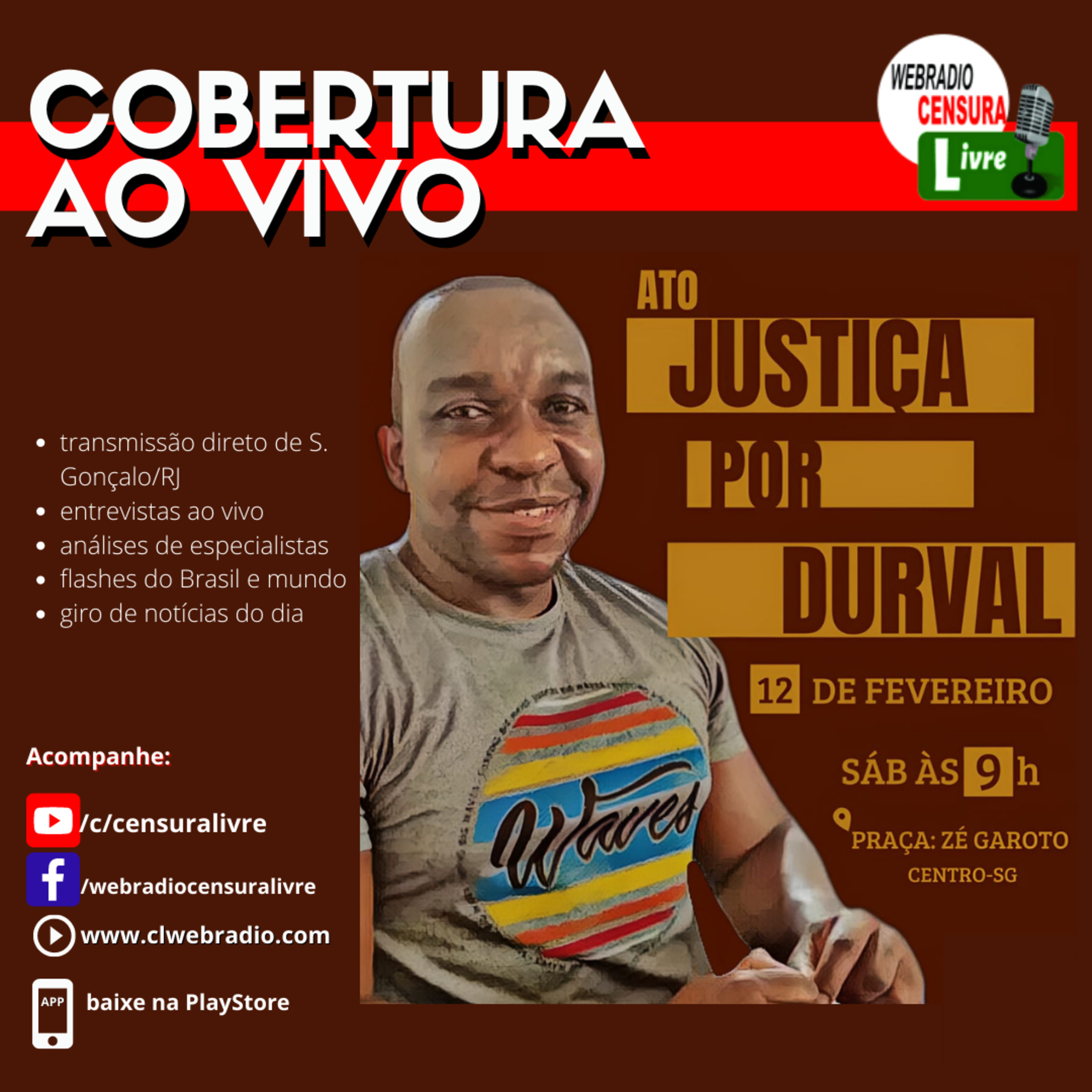 COBERTURA AO VIVO | Manifestação "Justiça para Durval" - direto de São Gonçalo/RJ episode artwork